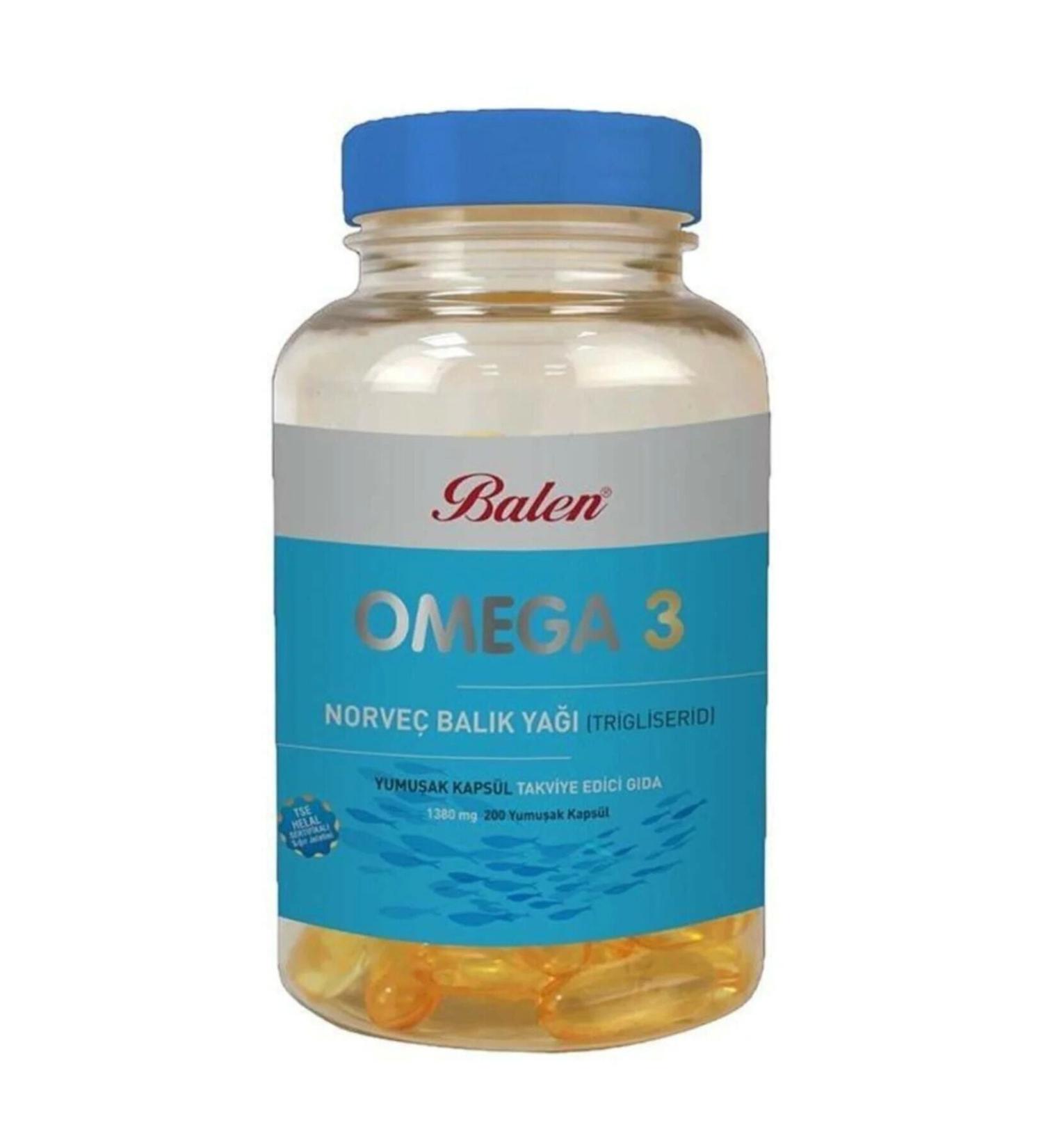 Balen Omega 3 Norwegian Fish Oil 1380 Mg 200 Capsule Form