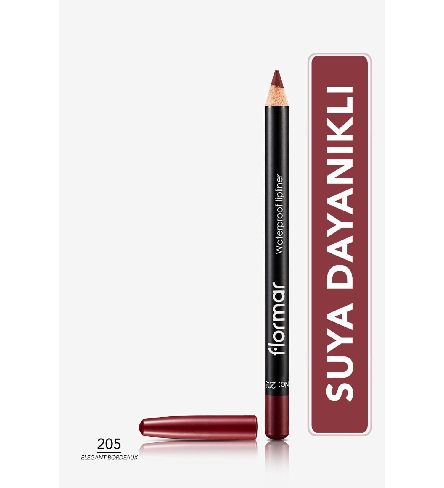 Flormar Lip Pencil - Waterproof Lipliner 205 Elegant Bordeaux 8690604111053 - Buy Online on GoSupps.com