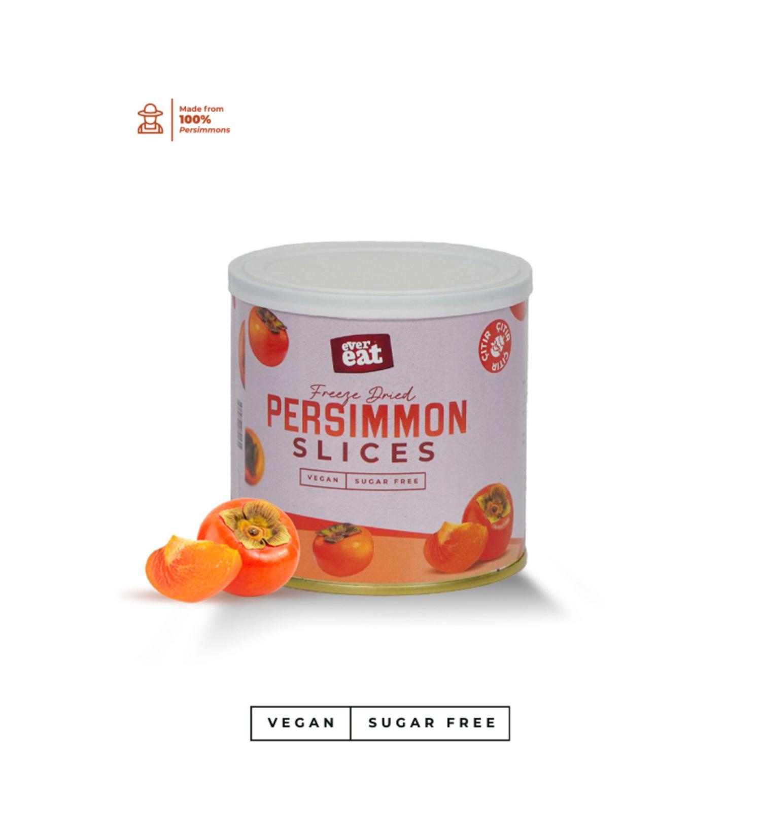 EverEat Freeze Dried Persimmons - Healthy Snack Produced by Freeze Dry Method