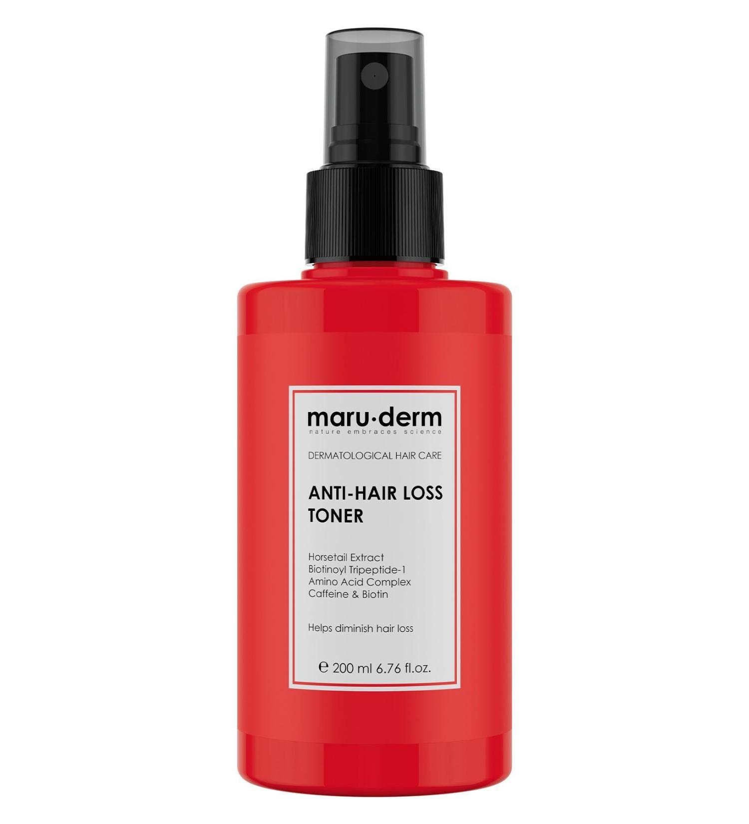 Maru.Derm Hair Tonic | Biotin & Caffeine Anti-Loss Hair Tonic Helps Healthy Growth 200 ML | Vegan - Buy Online on GoSupps.com