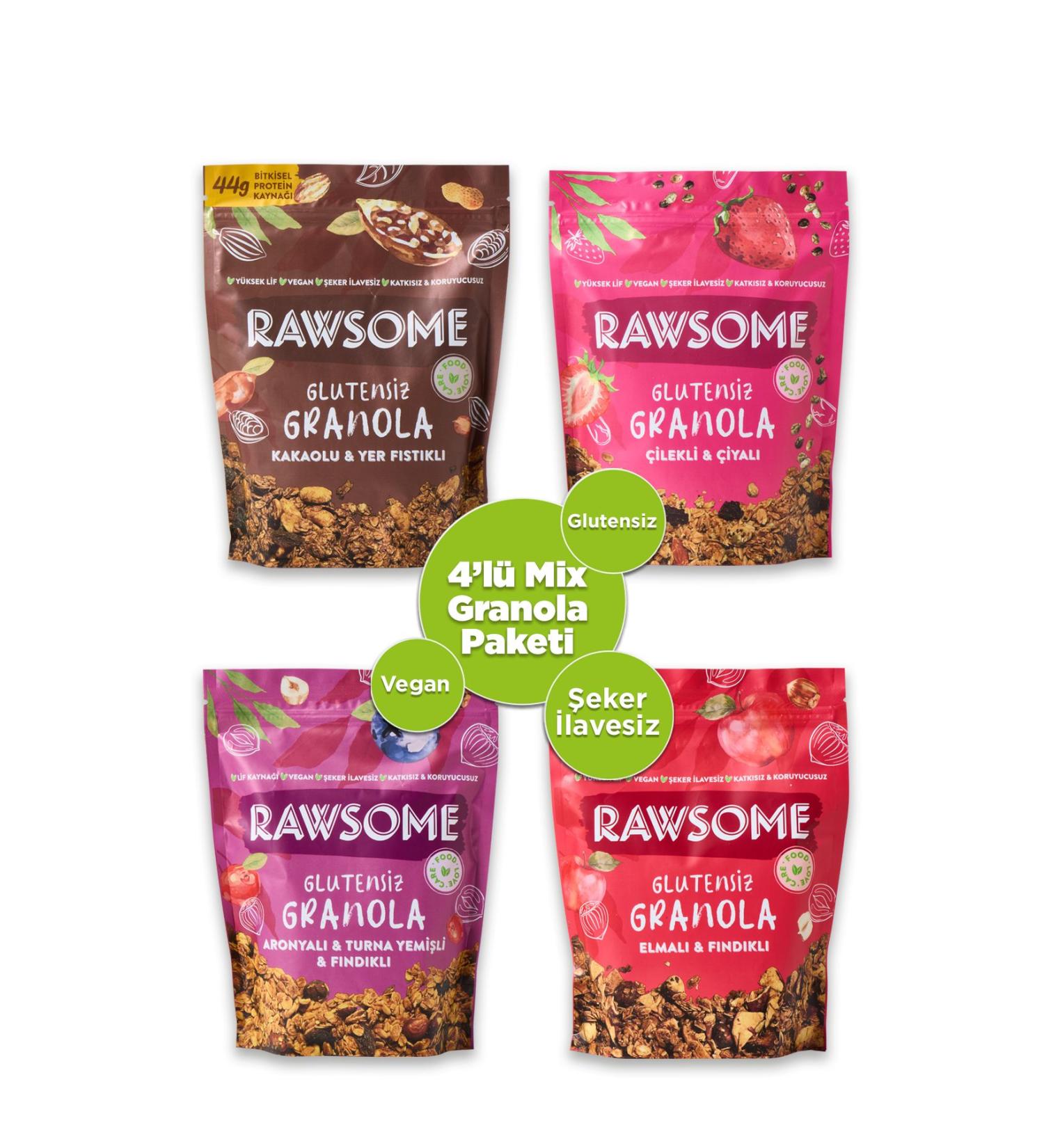 Rawsome Gluten Free Granola Pack of 4 4x250 g - Buy Online on GoSupps.com