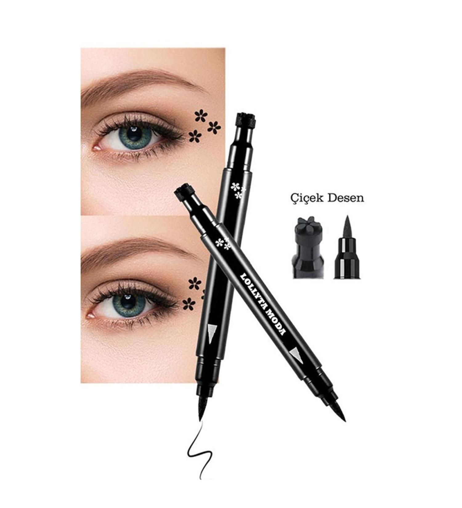 Lollyta Fashion Floral Patterned Thick Tip Double-Sided Pencil Eyeliner