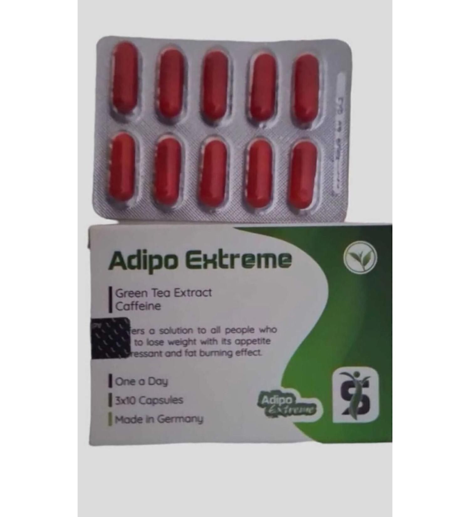 Hardcore Extreme Adipo Plus extreme Caffeine + Green tea fat burner 30 capsules