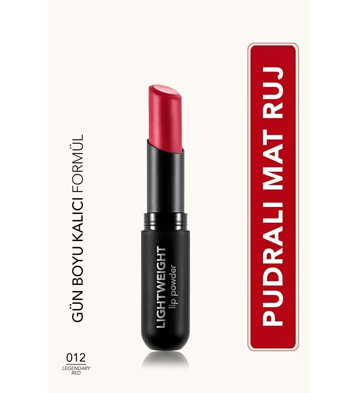 Flormar Ultra Light Matte Lipstick (VIVID RED) - Lightweight Lip Powder - 012 Legendary Red - 8682536061865 - Buy Online on GoSupps.com