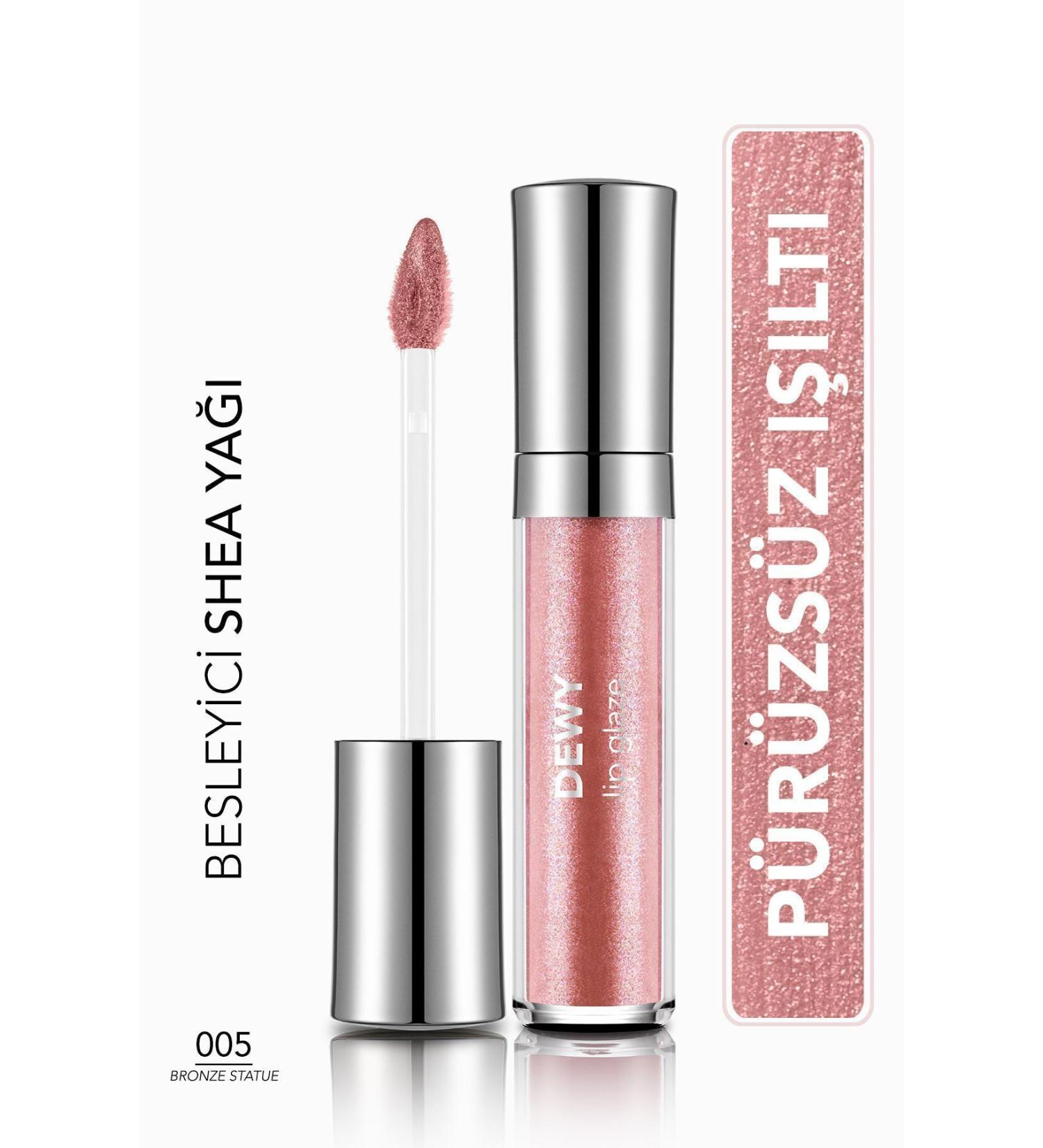 Flormar Nourishing Lip Gloss - Dewy Lip Glaze - 005 Bronze Statue-8682536068093 - Buy Online on GoSupps.com