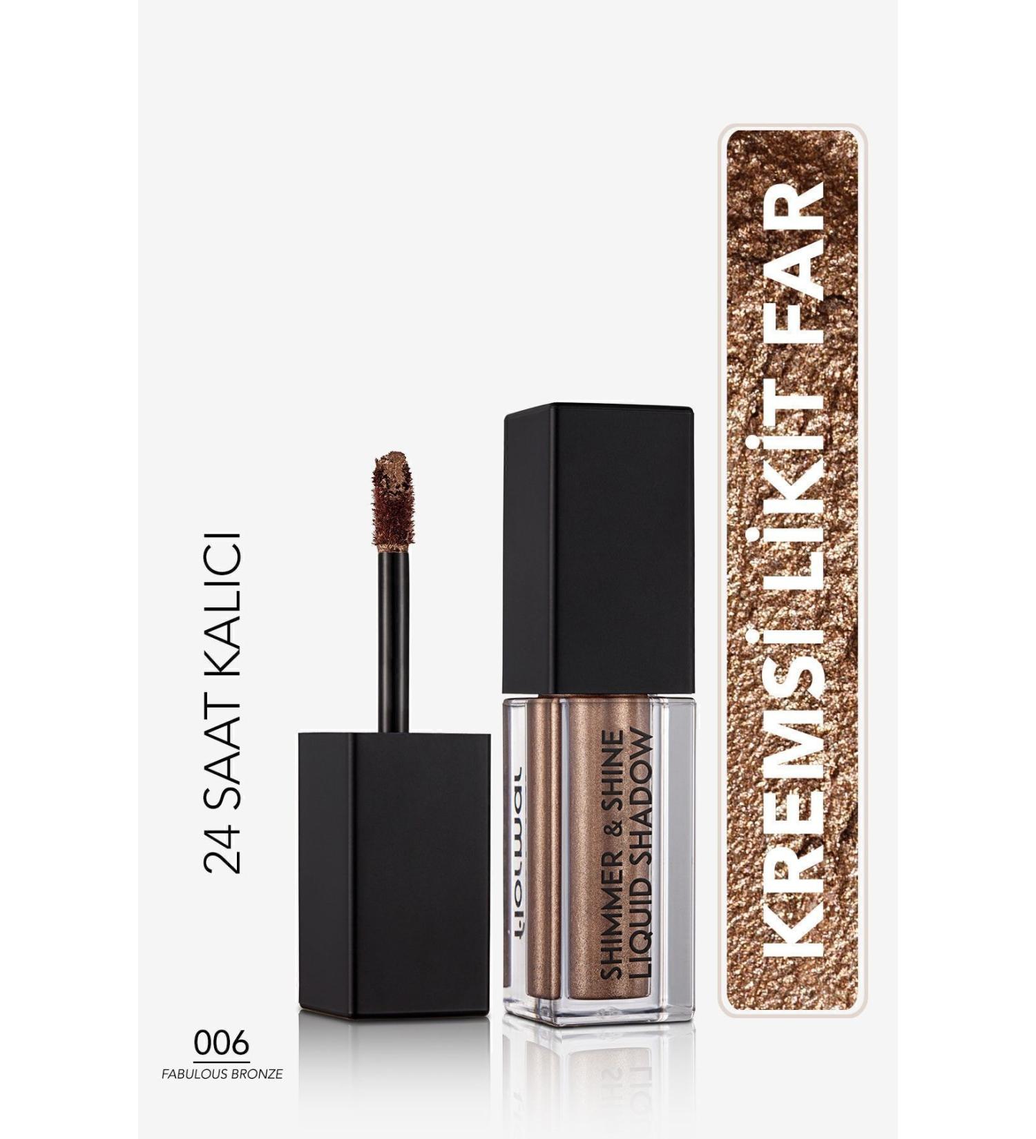 Flormar Eyeshadow Shimmer & Shine Liquid Shadow 006 Fabulous Bronze - Buy Online on GoSupps.com