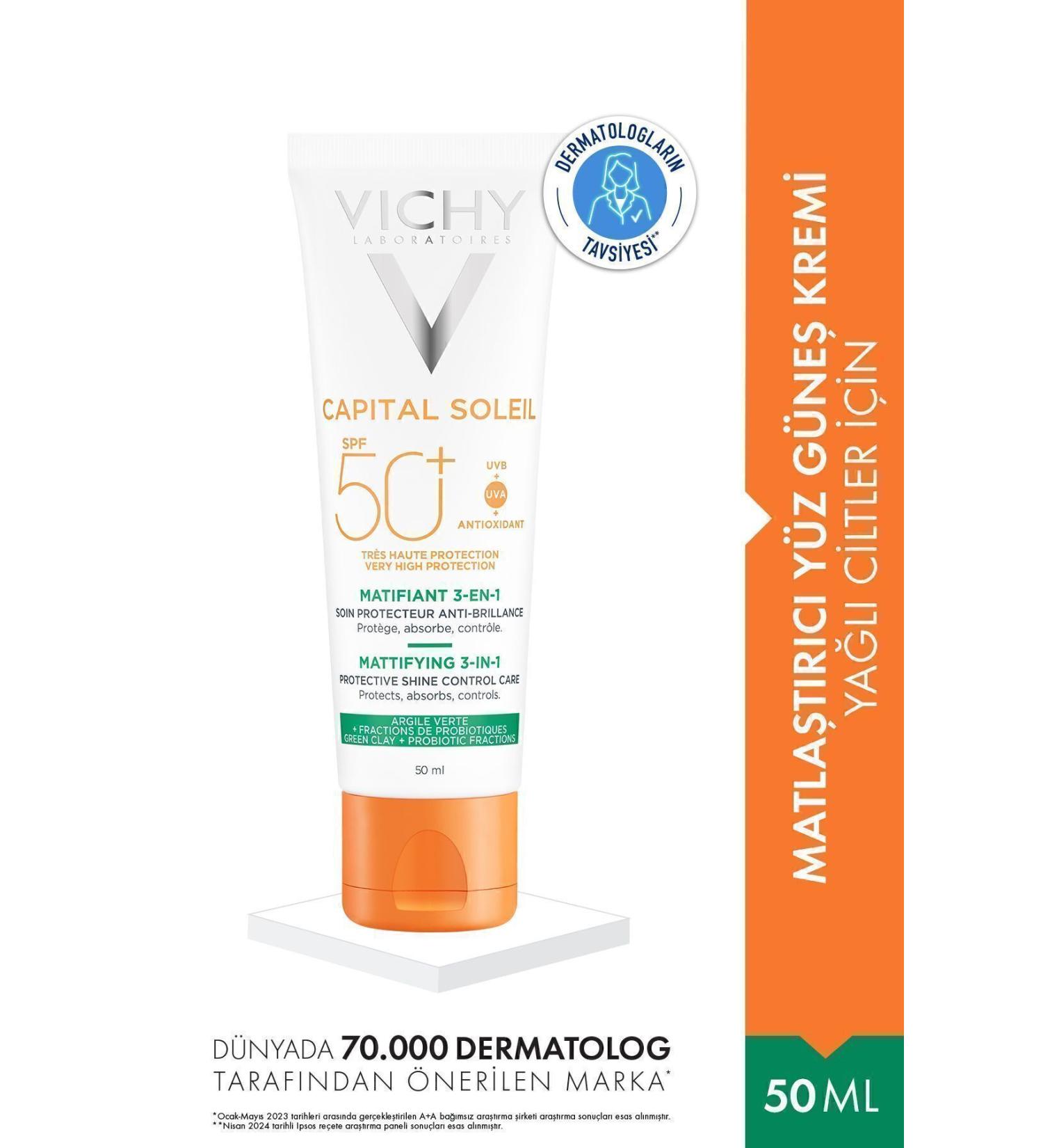 Vichy Capital Soleil Spf 50 Mattifying Face Sun Cream 50ml