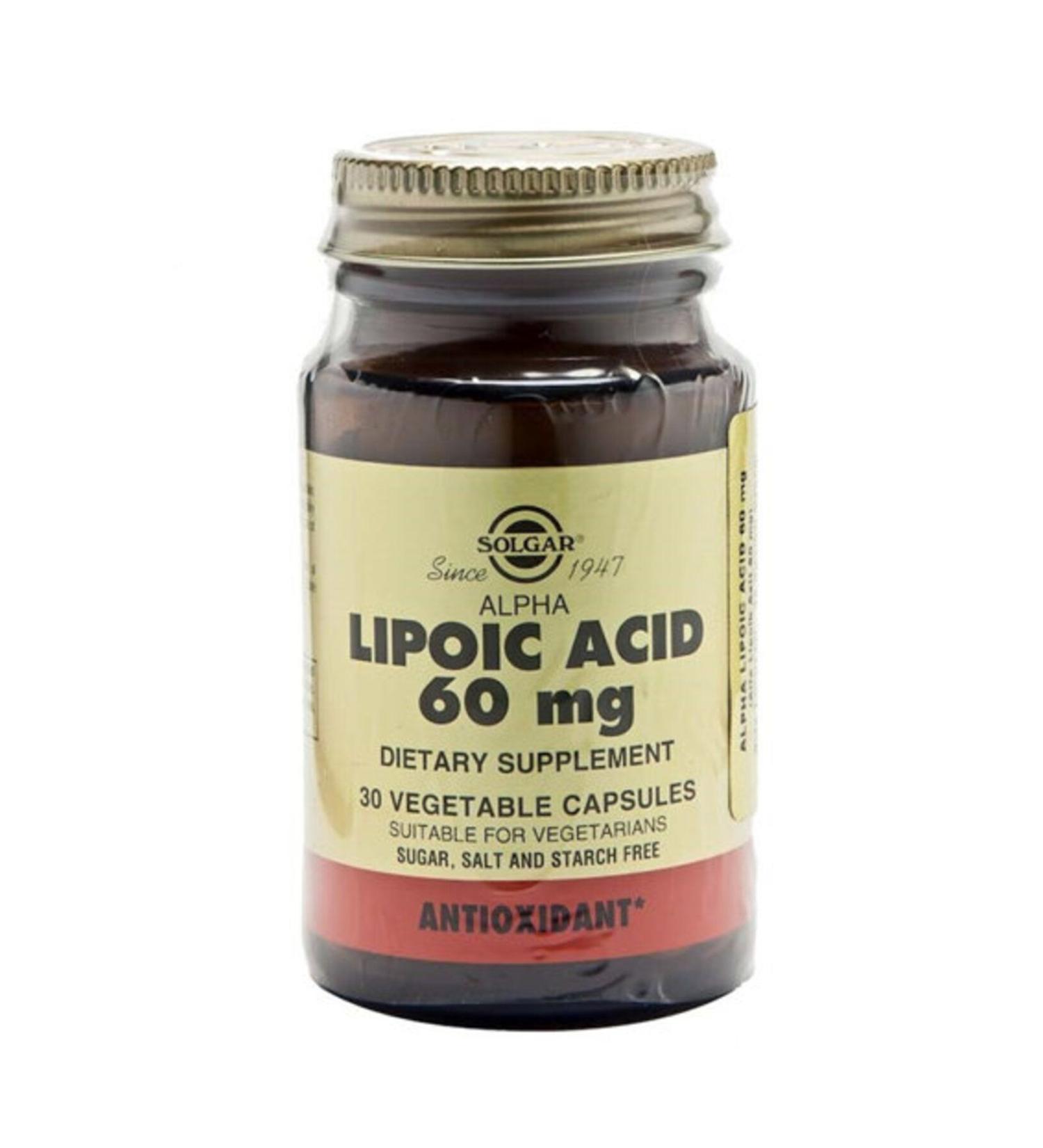 Solgar Alpha Lipo Acid 60 Mg 30 Capsules