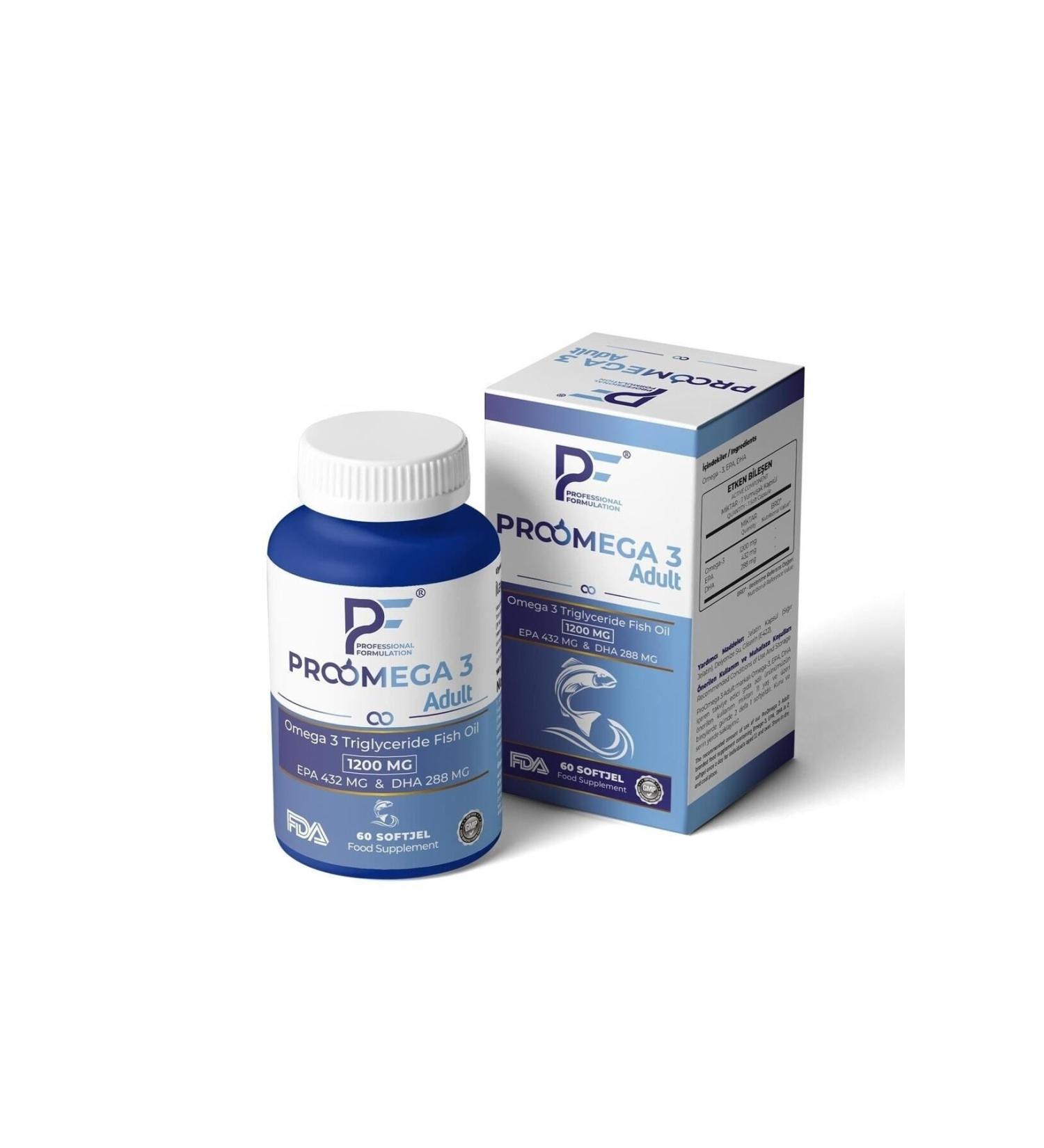 pf professional formulation Proomega3 Adult 60 Softjel - Buy Online on GoSupps.com