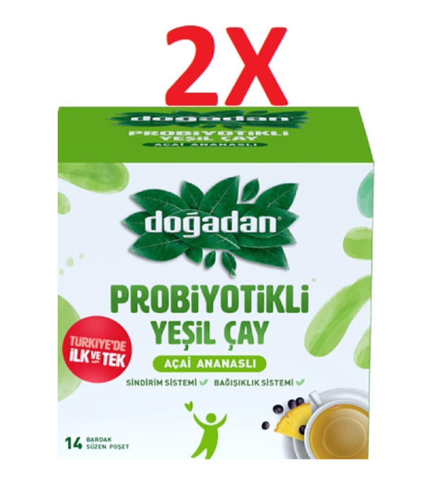 Do adan Probiotic Green Tea 14-Pack 28 Gr - 2 Pieces