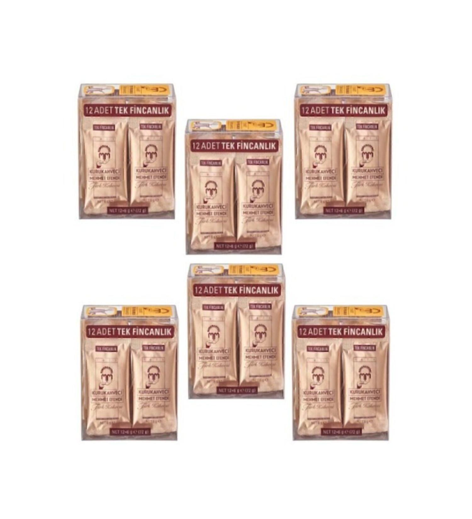 Mehmet Efendi Mehmet Efendi Turkish Coffee Single Use 12 Pieces 6 gr X 6 Packs