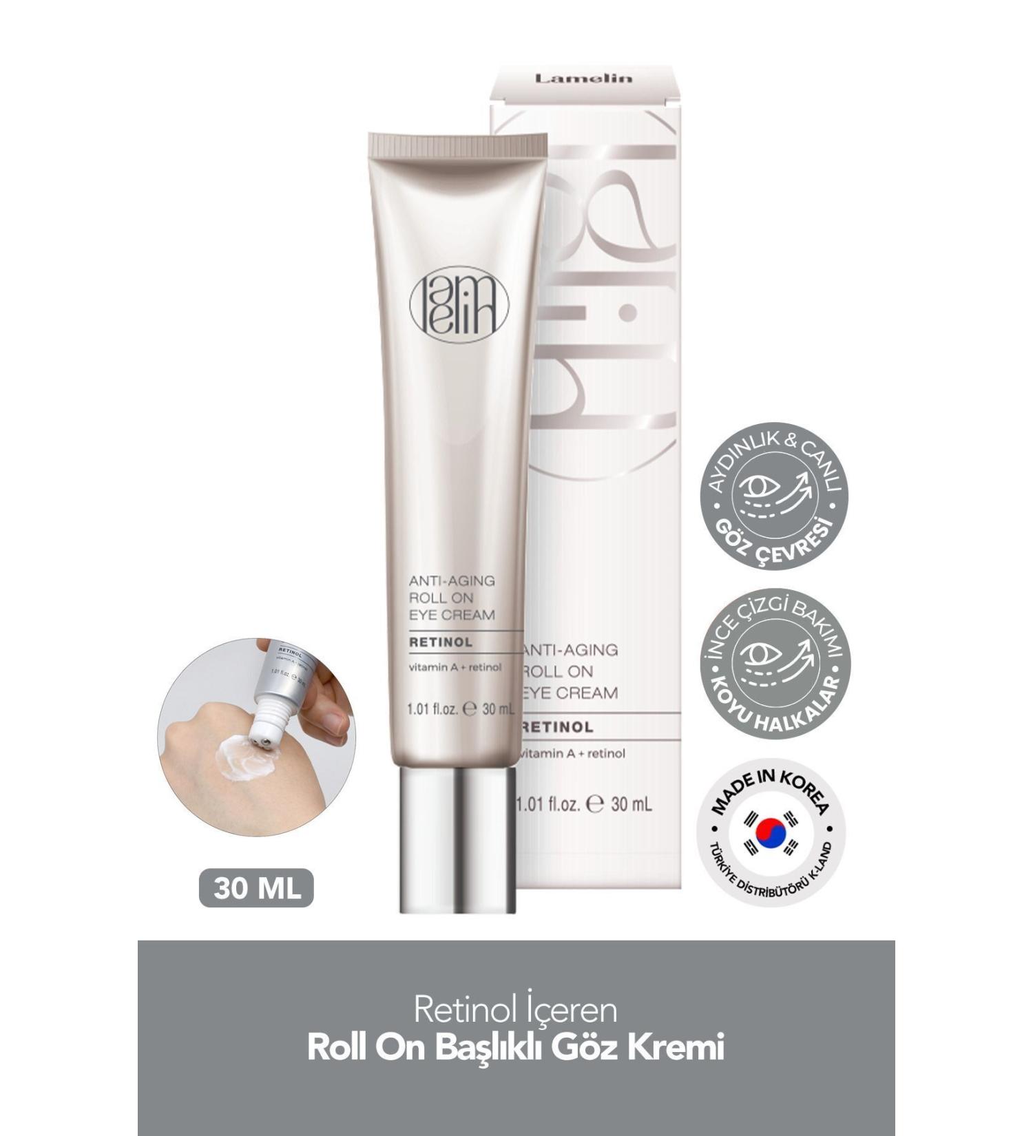 Lamelin Milia and Anti-Spot Retinol Eye Cream with 3 Massage Heads Lamelin Roll On Retinol Eye Cream - Buy Online on GoSupps.com