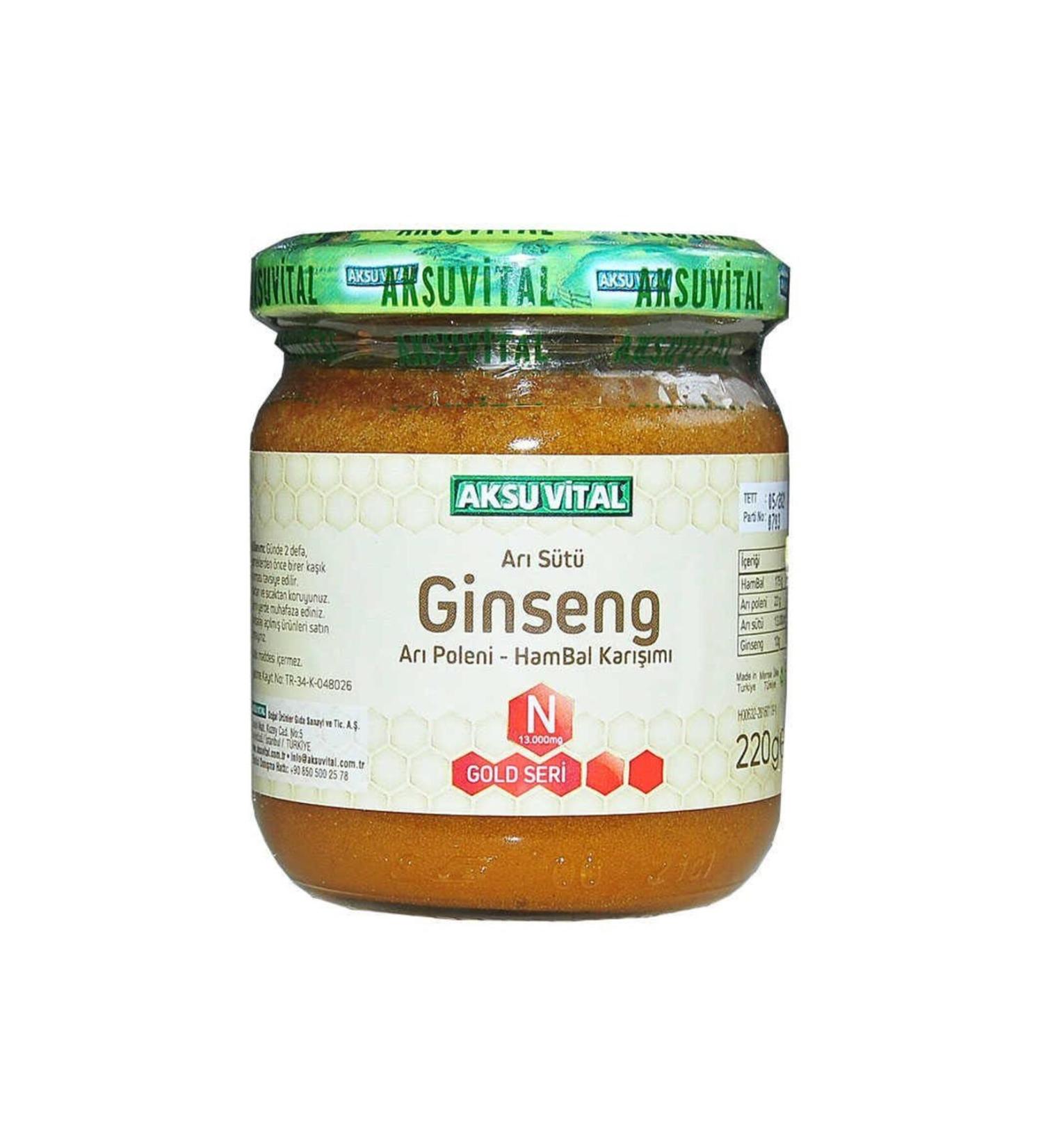 Astra Market Royal Jelly Ginseng Pollen Honey Mix 220 gr