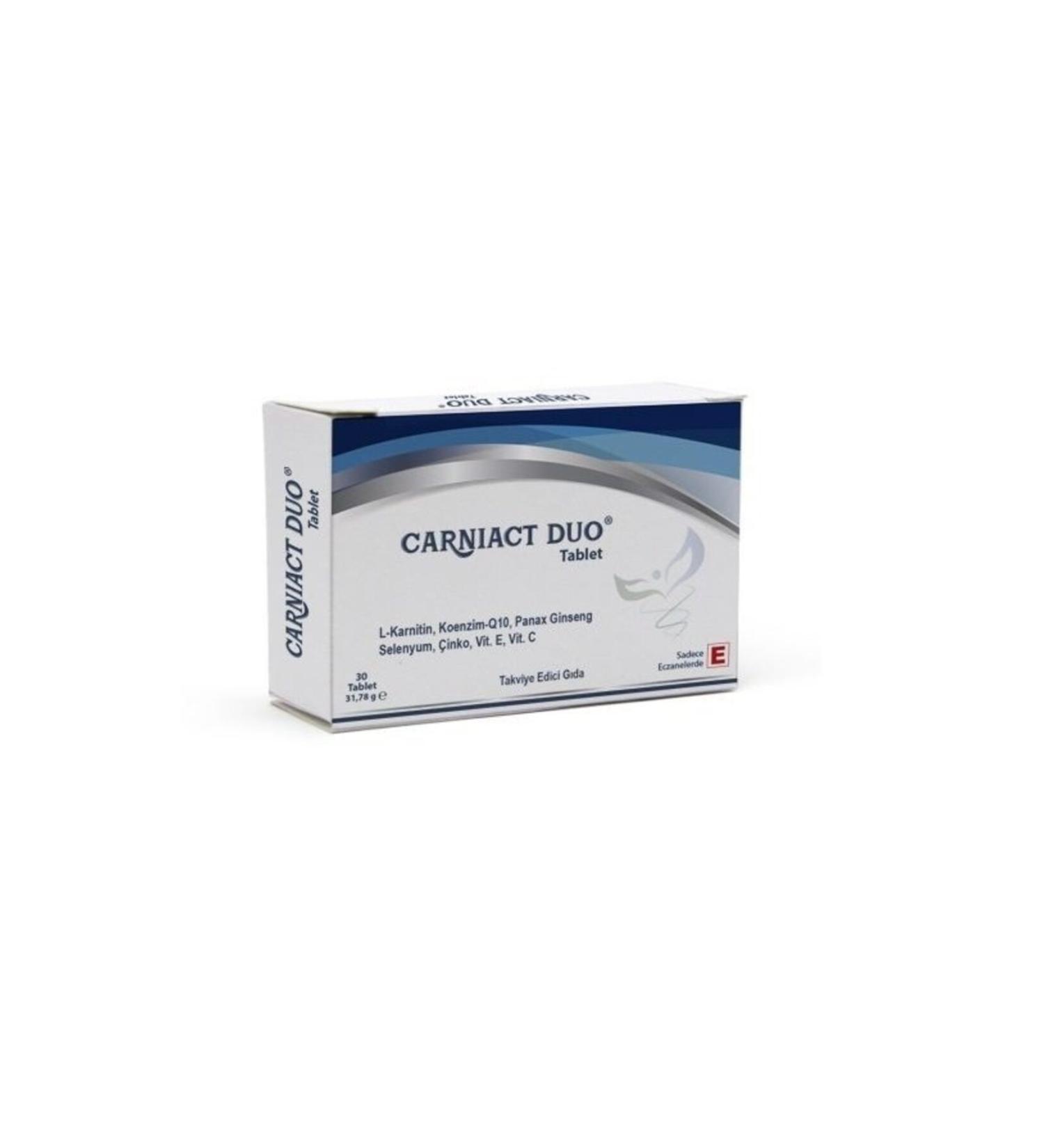 Carniact Duo Tablet L-Carnitine Ginseng Food Supplement