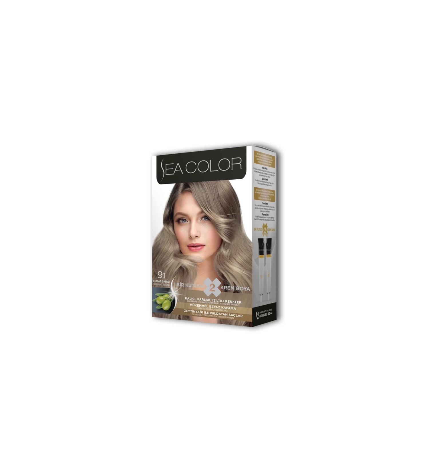 ENSAR CLOTHING 2 Tube Cream Hair Dye Set Diamond Blonde No:9.1