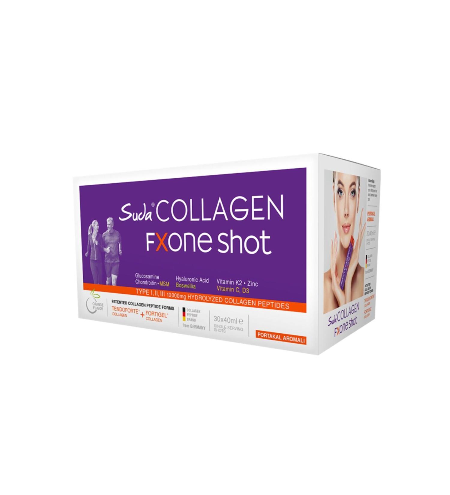 Water Collagen Fxone Shot Orange 40mlx30 Shot (Collagen - Msm - Glucosamine - Chondroitin - Boswellia Extract) - Buy Online on GoSupps.com