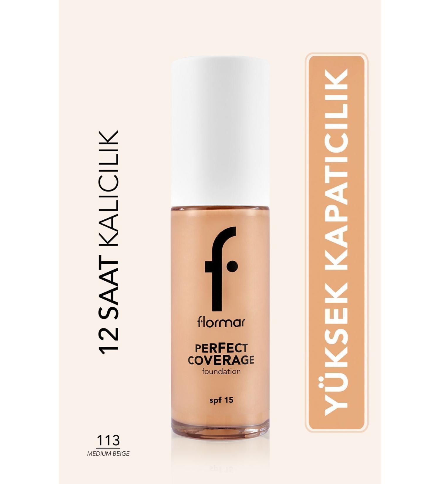 Flormar Perfect Coverage Intensive Concealer Water Based Foundation (Warm Undertone) -113 Medium Beige -8682536058308 - Buy Online on GoSupps.com