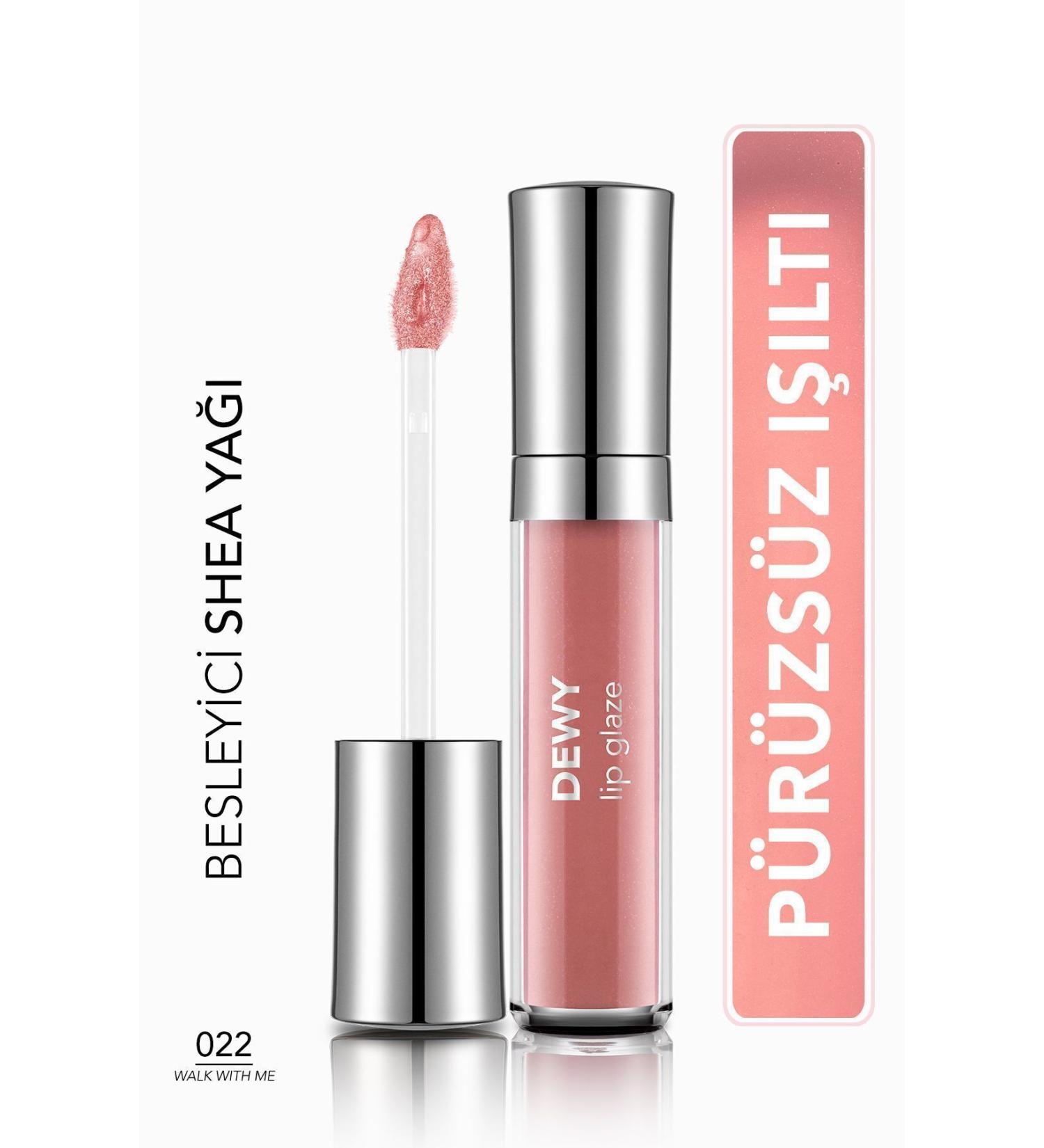 Flormar Nourishing Lip Gloss - Dewy Lip Glaze - 022 Walk With Me-8682536069403 - Buy Online on GoSupps.com