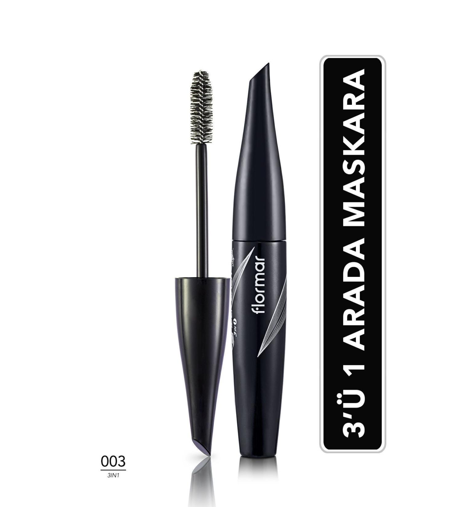 Flormar Volumizing 3 Effects in 1 Mascara (Black) - Spider Lash Mascara - 003 - 8690604110667 - Buy Online on GoSupps.com