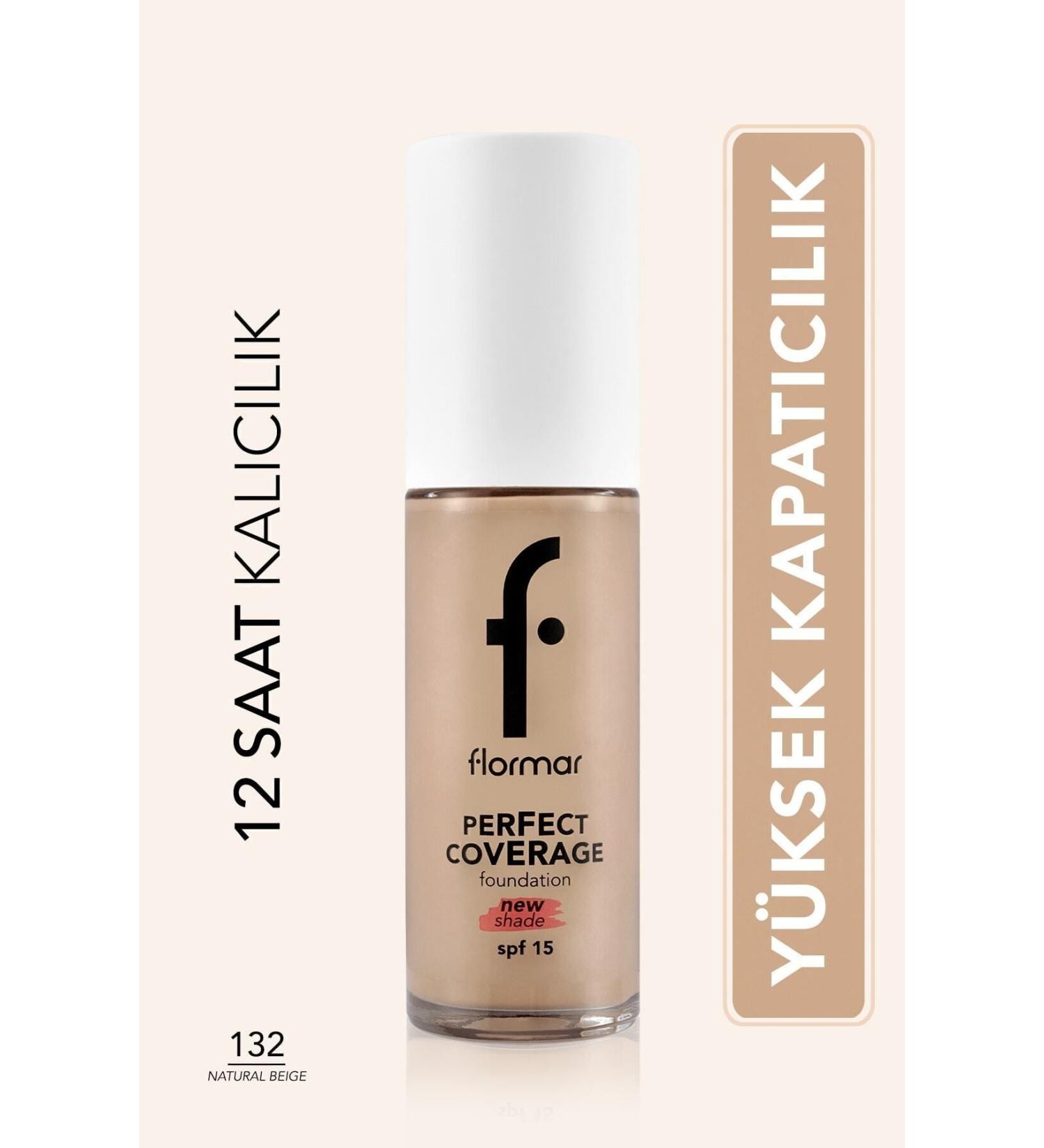 Flormar Perfect Coverage Intensive Concealer Water Based Foundation (NEUTRAL UNDERTONE) -132 Natural Beige -8682536070577 - Buy Online on GoSupps.com
