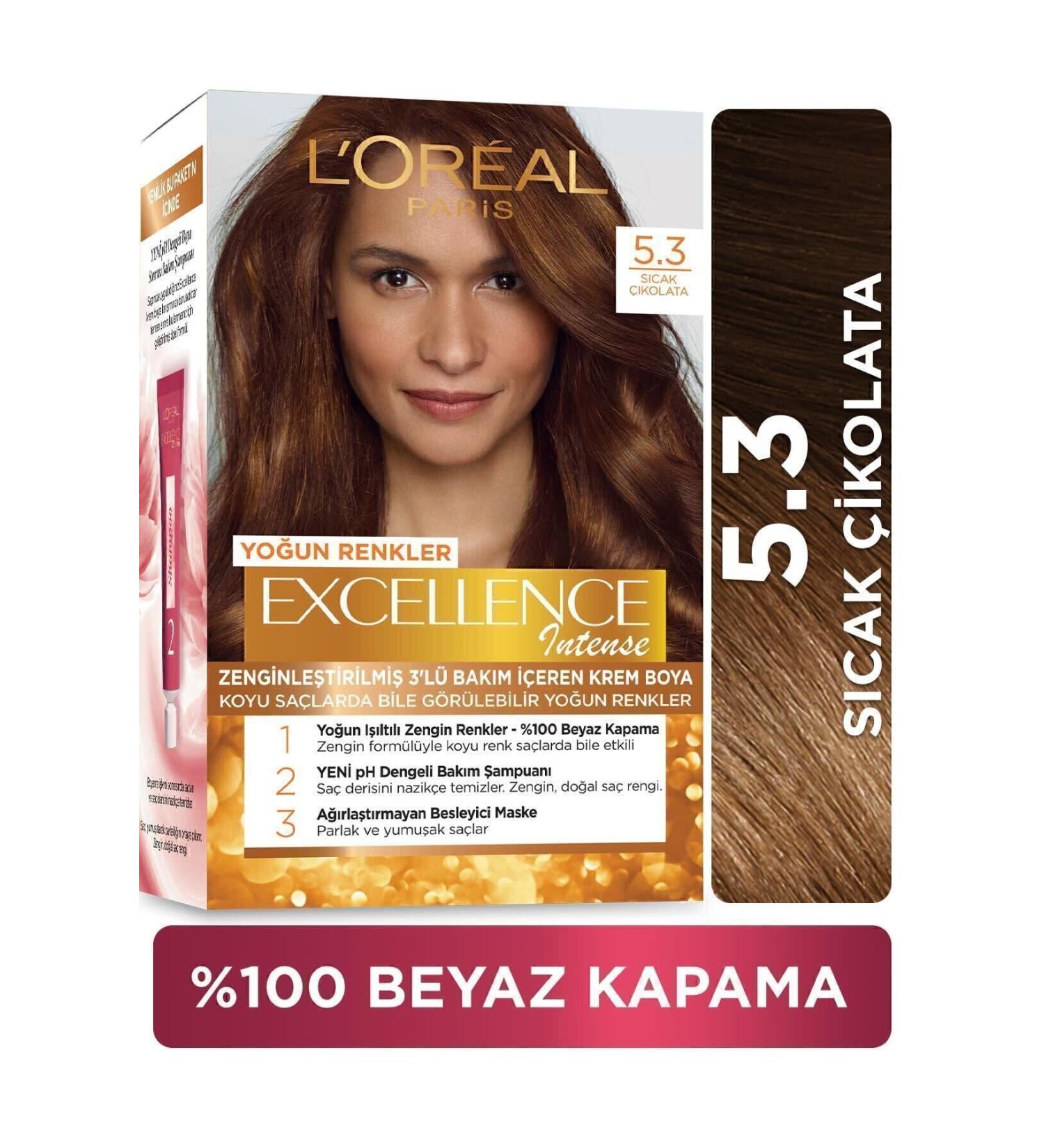 L'Oreal Paris L'or al Paris Excellence Intense Hot Chocolate Hair Dye 5.3 - Buy Online on GoSupps.com
