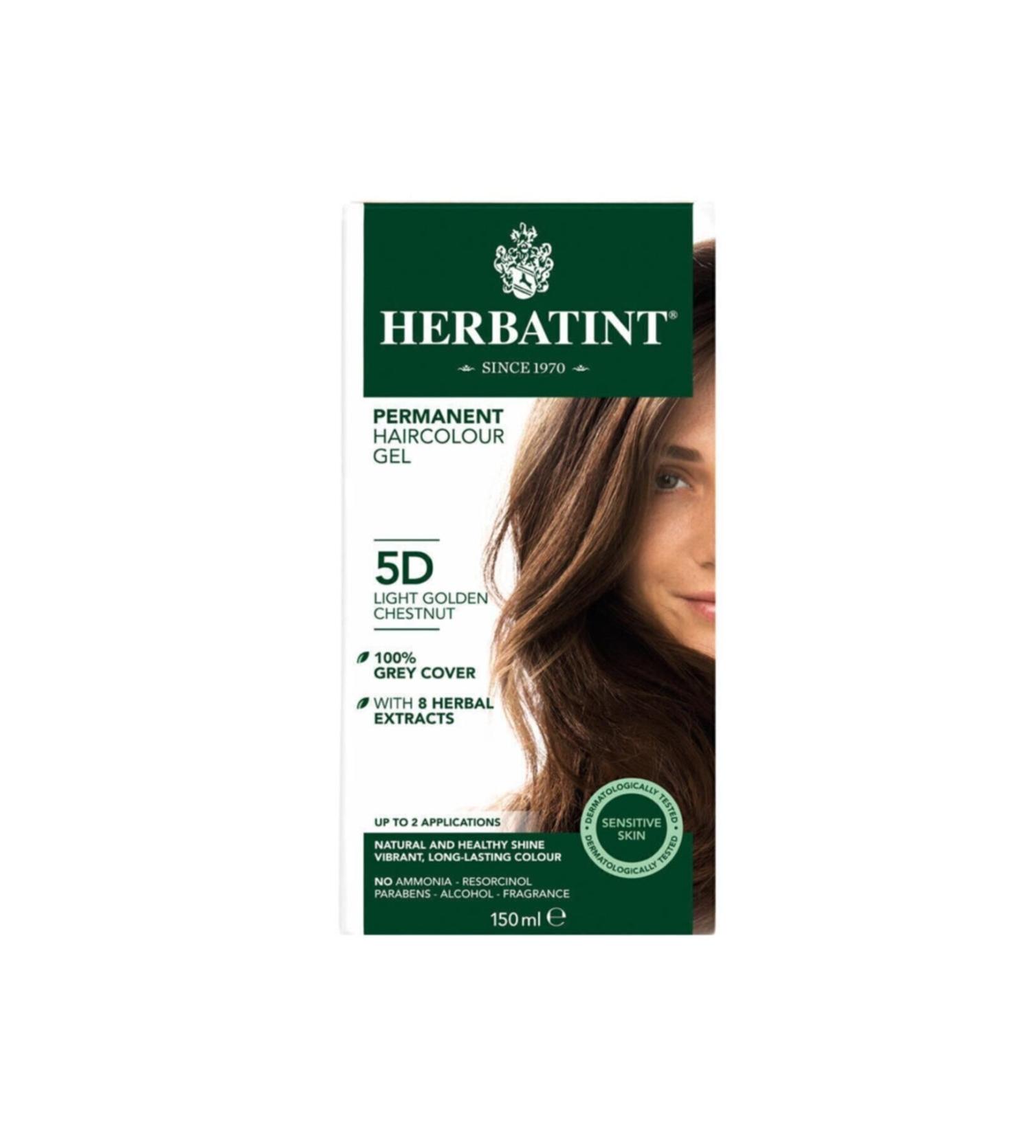 Herbatint Hair Dye - Light Golden Chestnut 5D Gold Light Brown 150 ml 8016744500128 - Buy Online on GoSupps.com