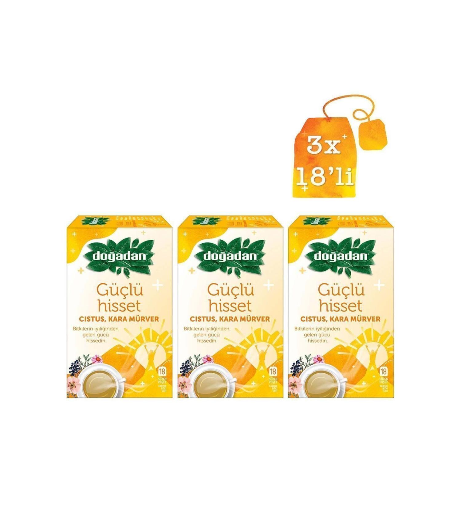 Feel Strong from Nature Citrus & Black Elderberry Tea Bag Cup 18 x 3 Pieces - Buy Online on GoSupps.com