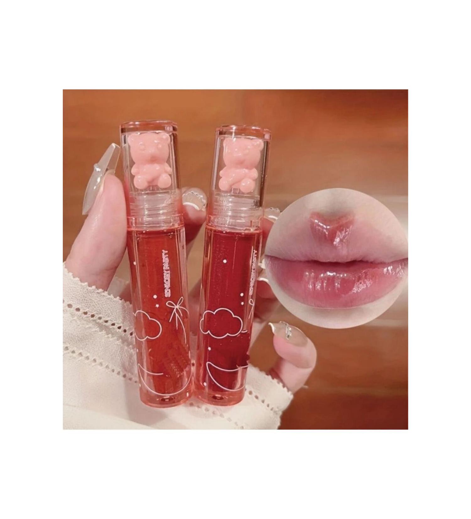 sensory party Lip Glaze Lovely Bear Design Jelly-Textured Lip Gloss With Mirror-Like - Buy Online on GoSupps.com