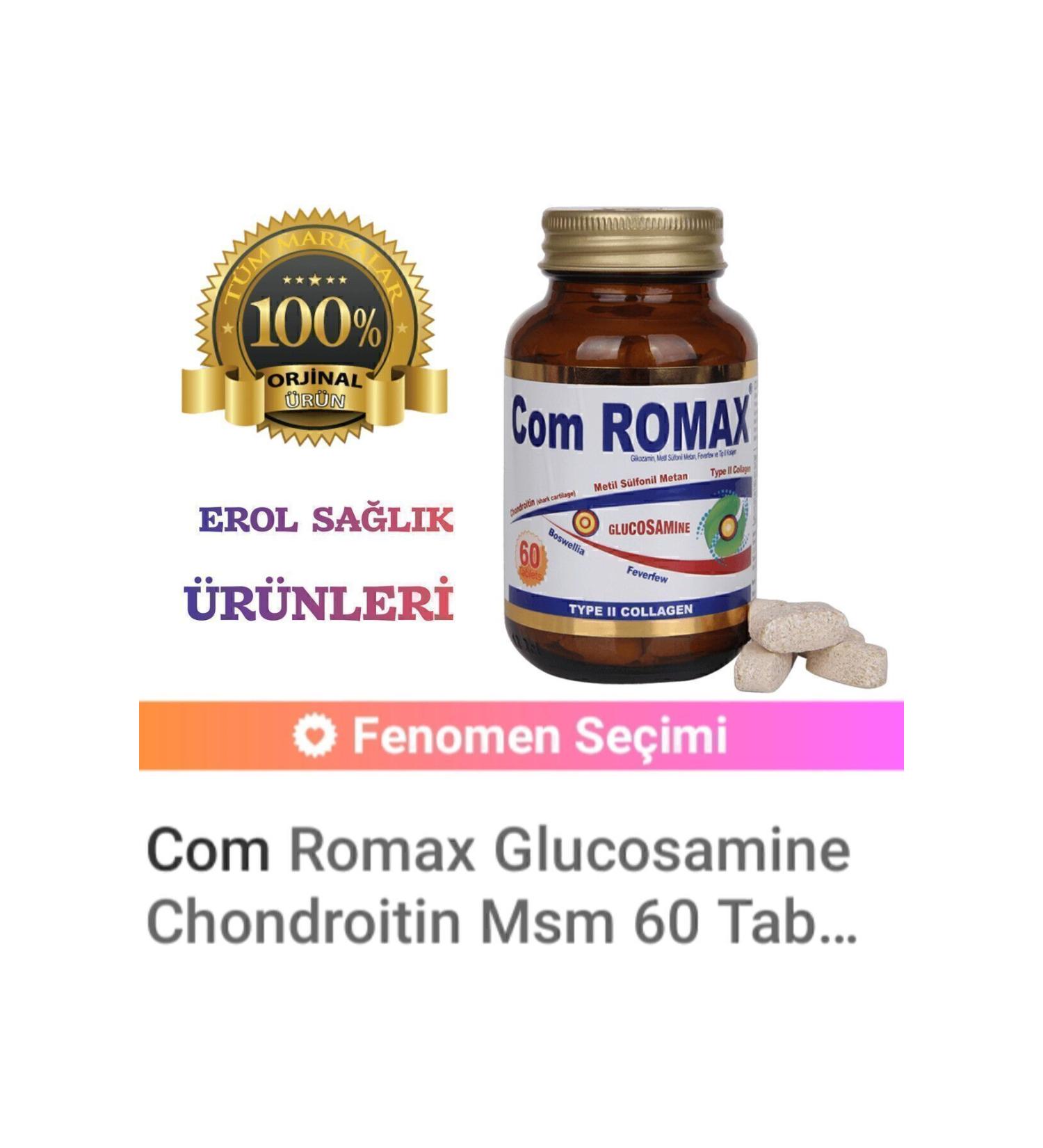 Com Romax Glucosamine Chondroitin Msm 60 Tablets