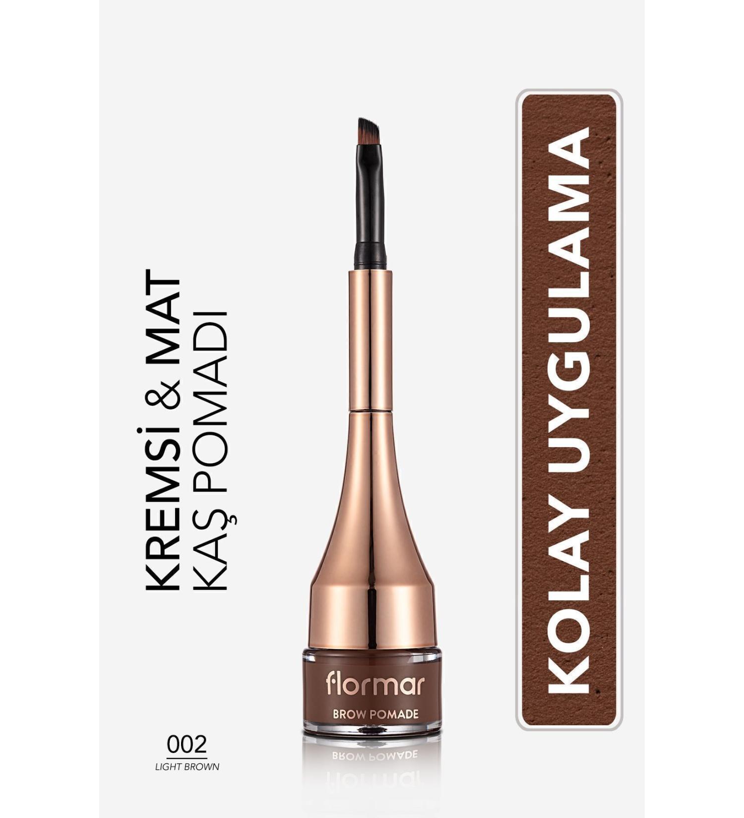 Flormar Intense Pigmented Permanent Eyebrow Pomade - Brow Pomade - 002 Light Brown - 8690604572199 - Buy Online on GoSupps.com