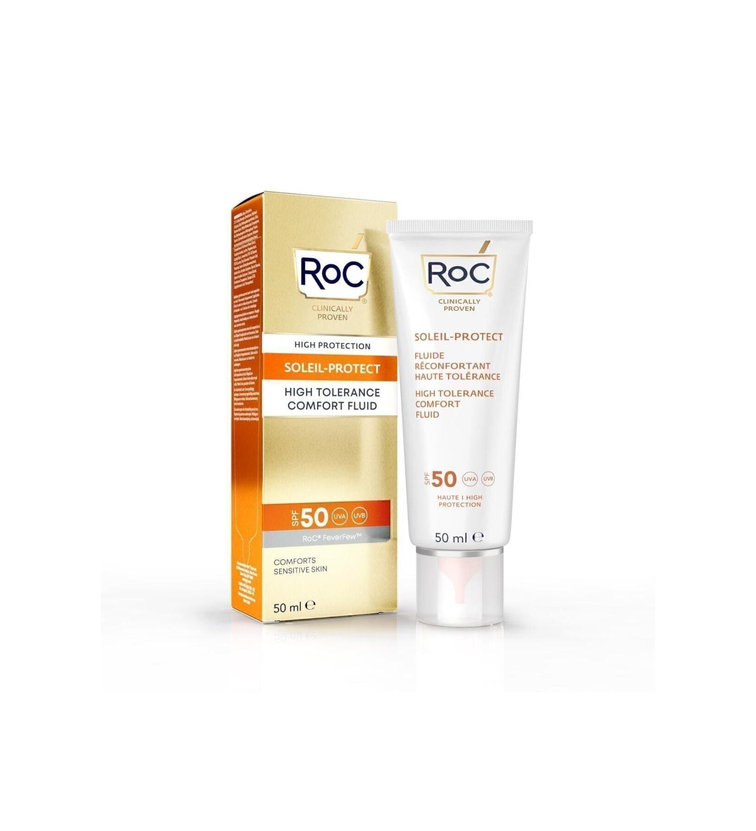Roc Face Sunscreen For Sensitive Skin Spf50+ 50 Ml - Buy Online on GoSupps.com