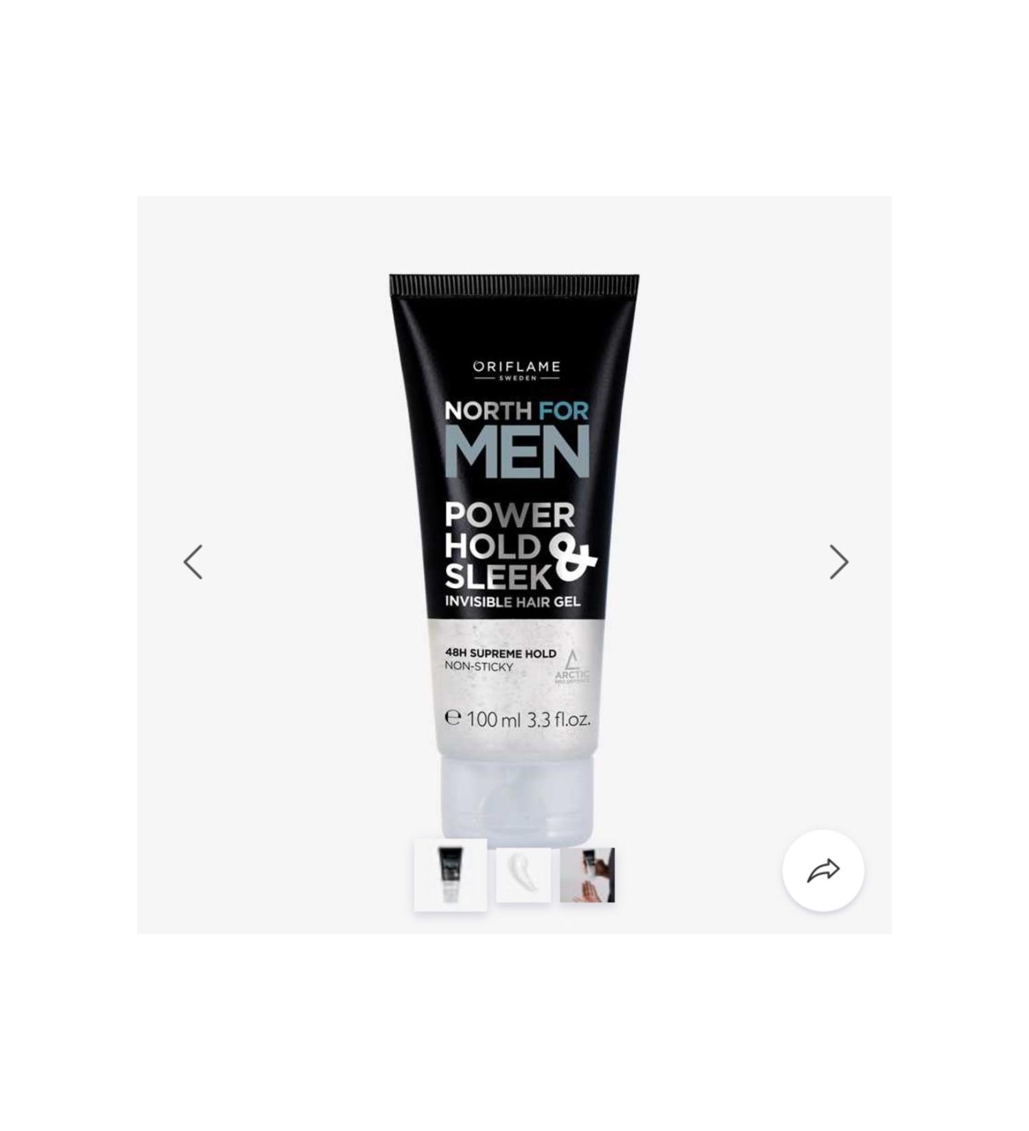Oriflame North For Men Power Hold & Sleek Invisible Hair Gel