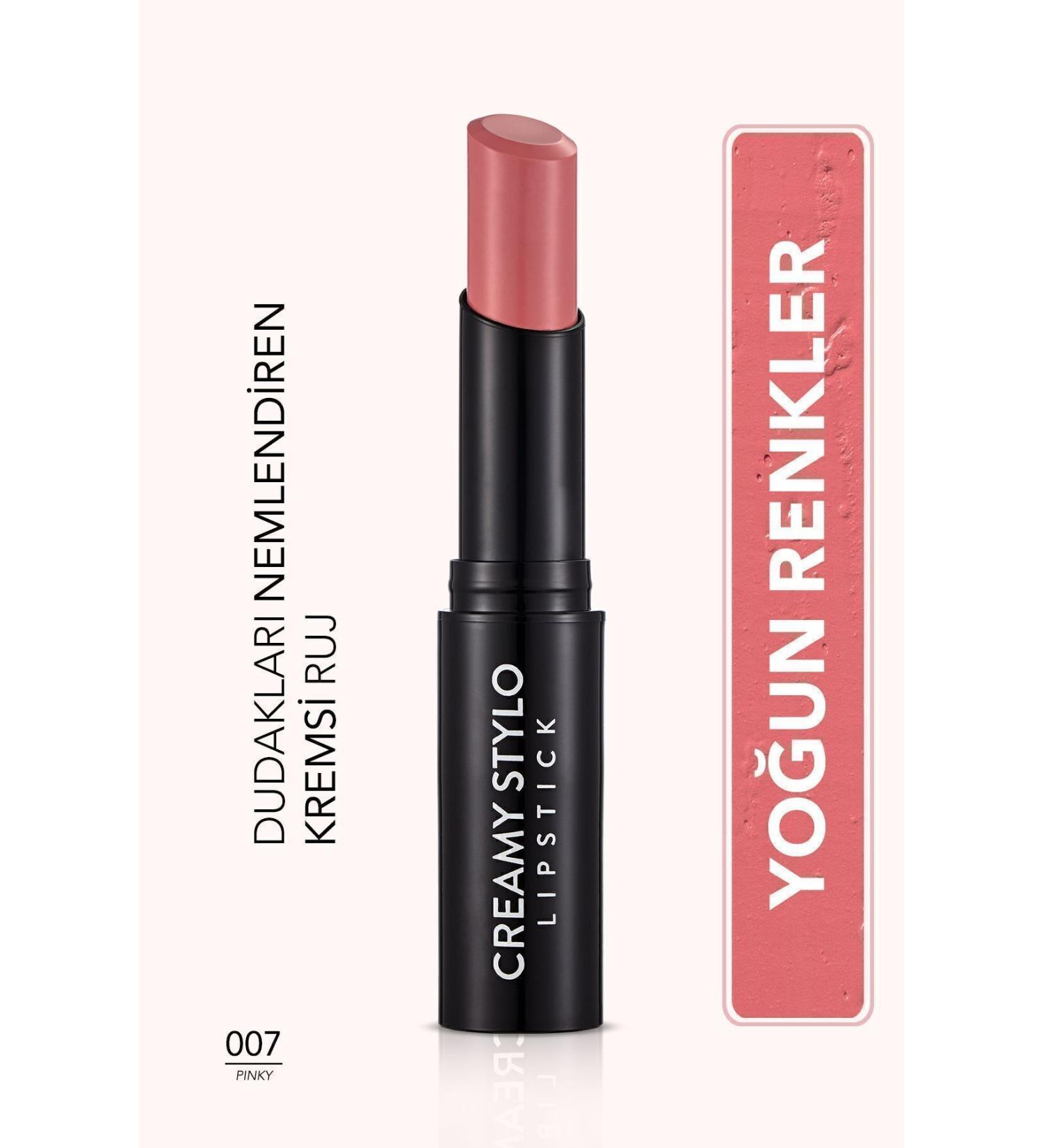 Flormar Semi-Glossy Stick Lipstick (Pastel Pink) - Creamy Stylo Lipstick - 007 Pinky - 8682536013673 - Buy Online on GoSupps.com
