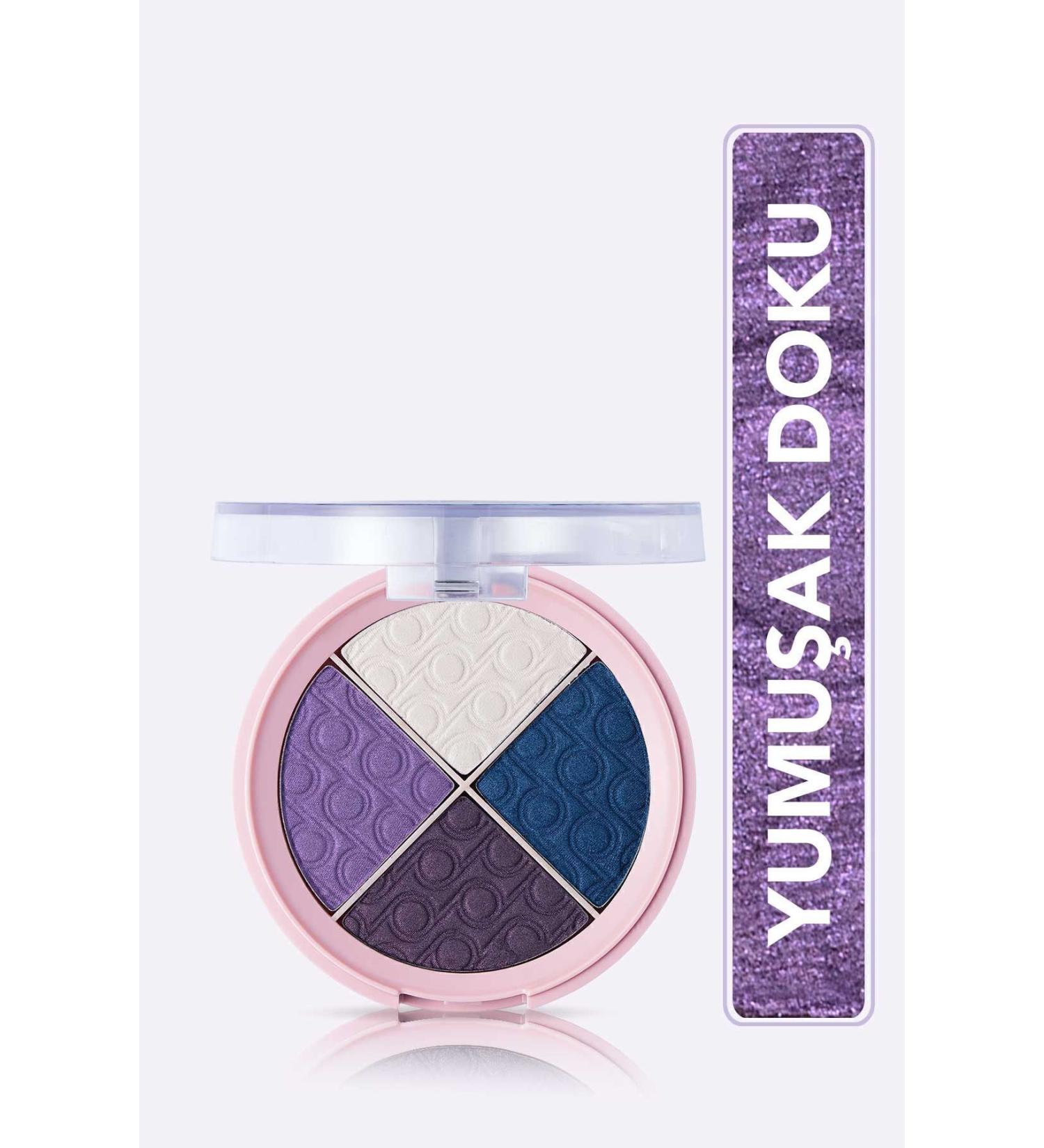 Flormar Eyeshadow and Eyeshadow Palette - Pretty By Flormar Quartet Eyeshadow 006 Violet Universe - Buy Online on GoSupps.com