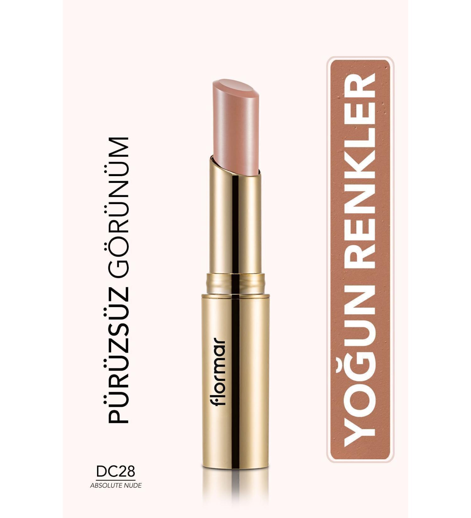 Flormar Cashmere Textured Semi-Matte Lipstick (Light Nude) - Deluxe Cashmere Lipstick Stylo - DC28 - 8690604185306 - Buy Online on GoSupps.com