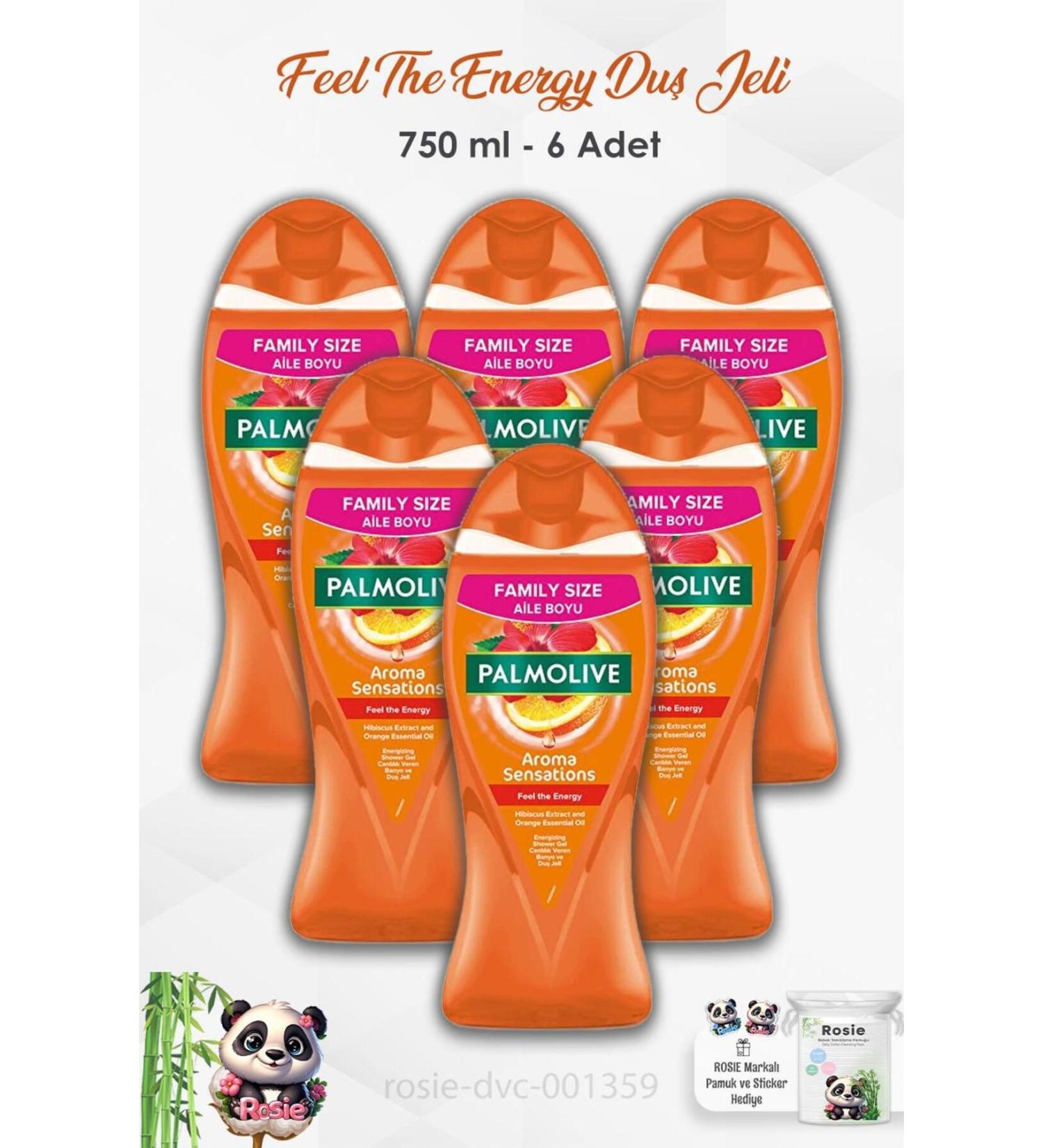 Palmolive Set of 6 Palmolive Shower Gel Feel The Energy 750 ml and ROSIE - Buy Online on GoSupps.com