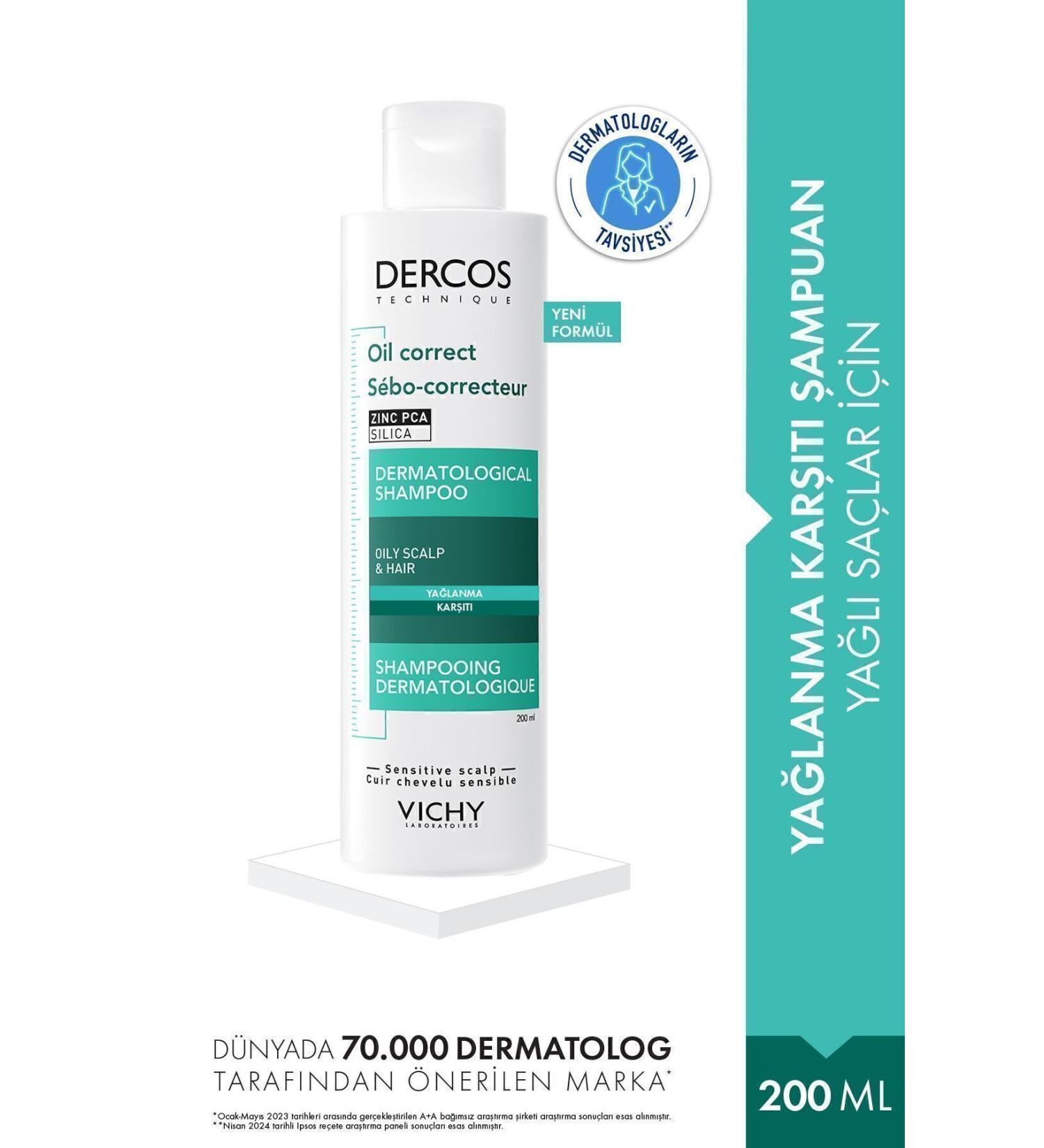 Vichy Dercos Oil Control Anti-Oily Care Shampoo 200ml