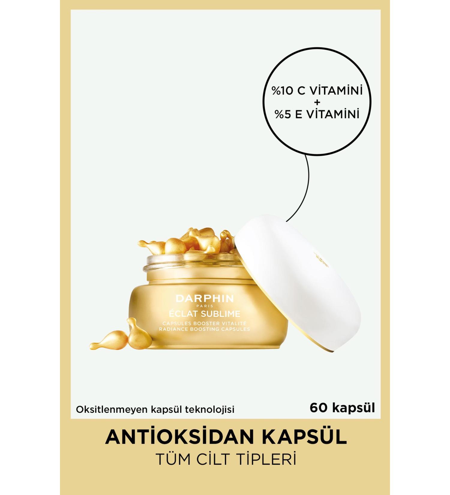 Darphin Eclat Sublime Vitamin C 5% Vitamin E Antioxidant Capsule 60 Capsules - Buy Online on GoSupps.com