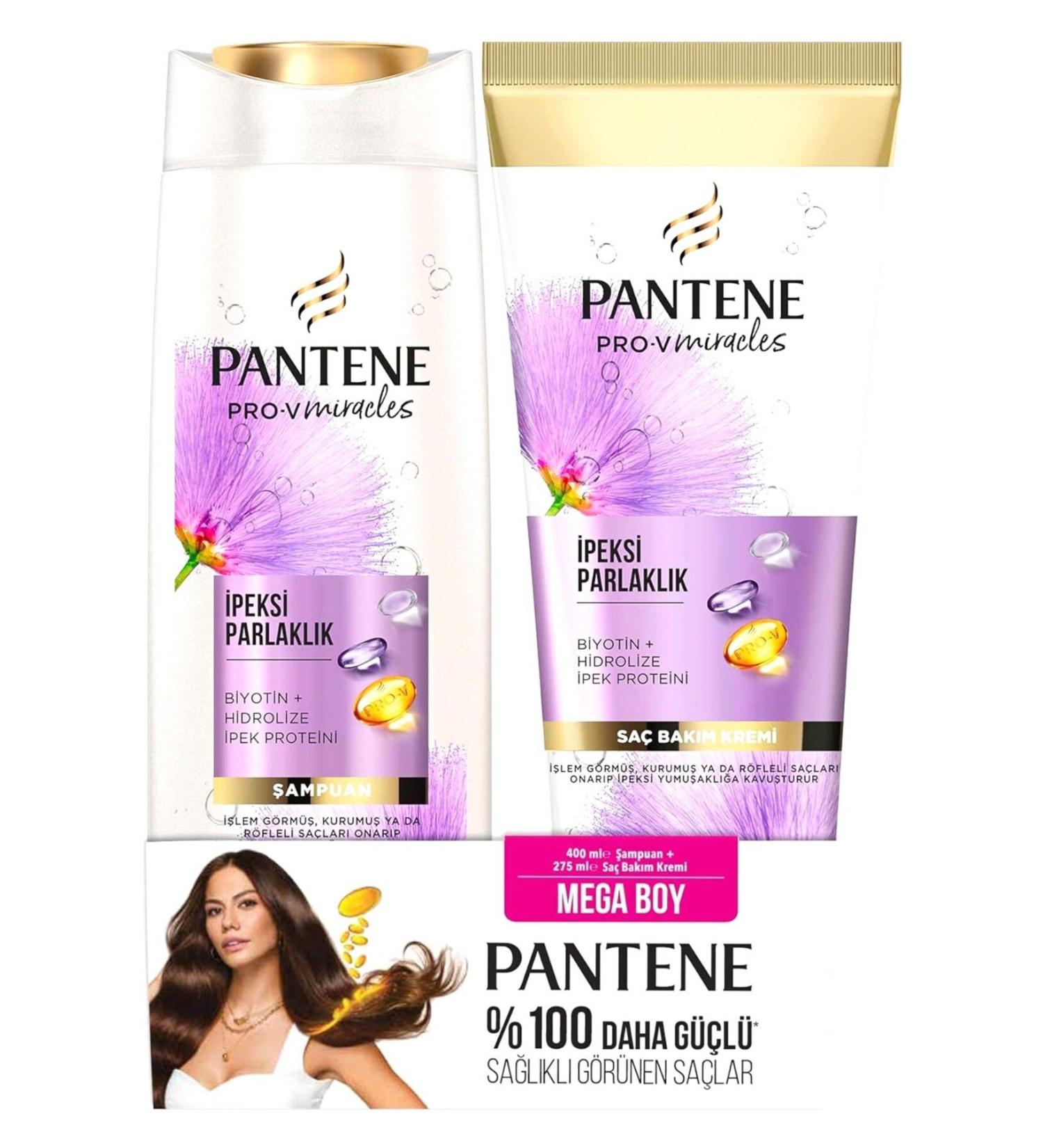 Pantene Pro-V Miracles Silky Shine 400 ml Shampoo + 275 ml Hair Care Conditioner