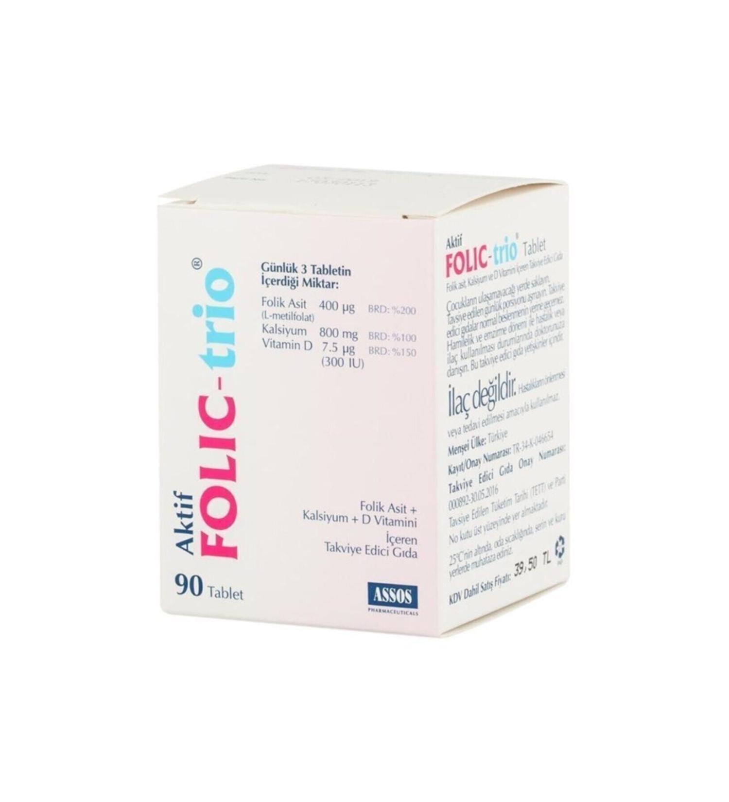 Assos Folic Trio 90 Tablet - Buy Online on GoSupps.com