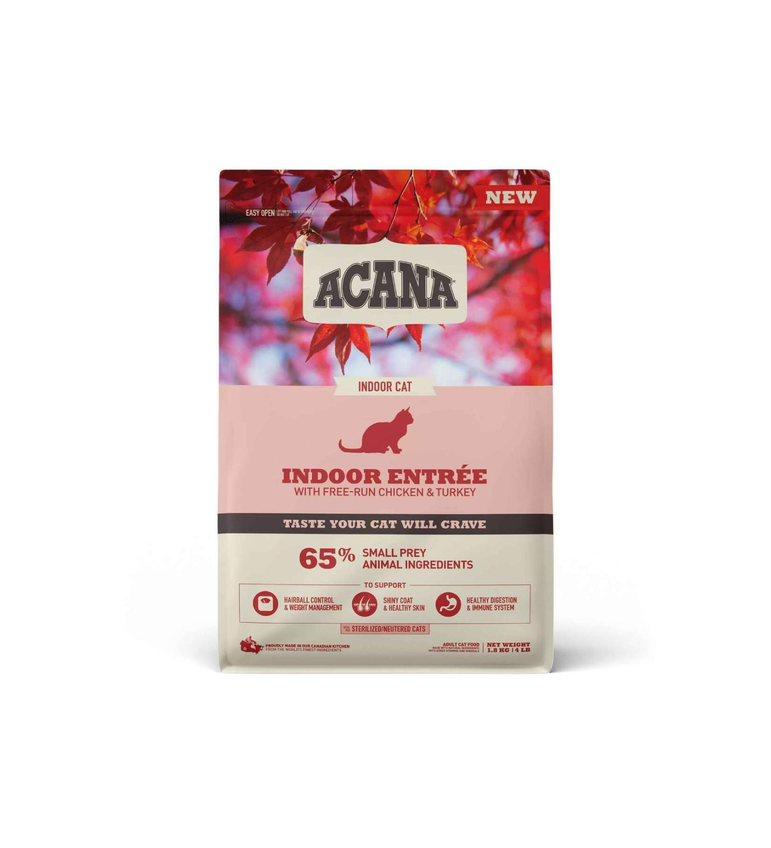 Acana Indoor Entree Sterilized Adult Cat Food 1.8kg