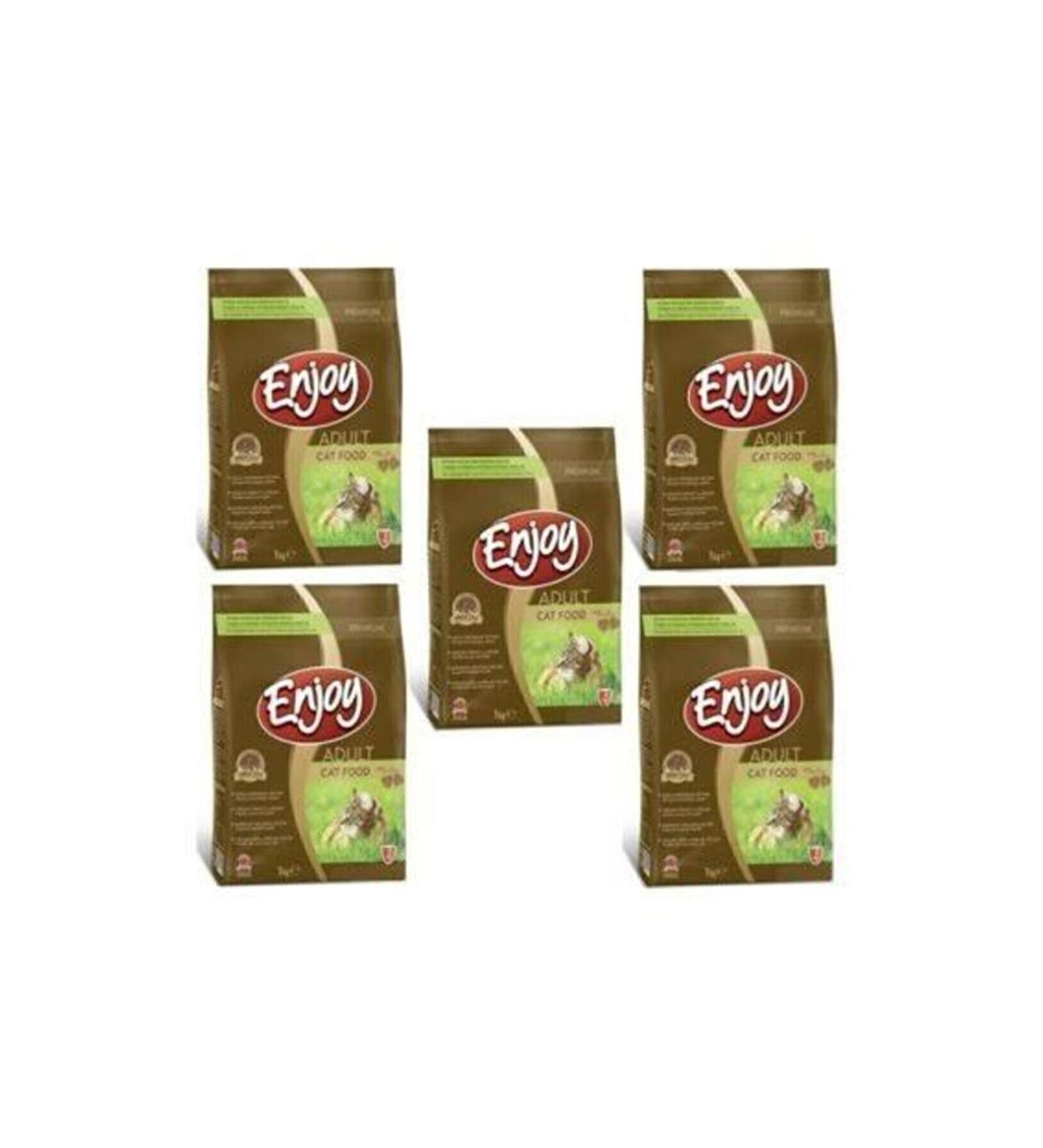 Enjoy Chicken Adult Cat Food 1 Kg X 5 Pieces