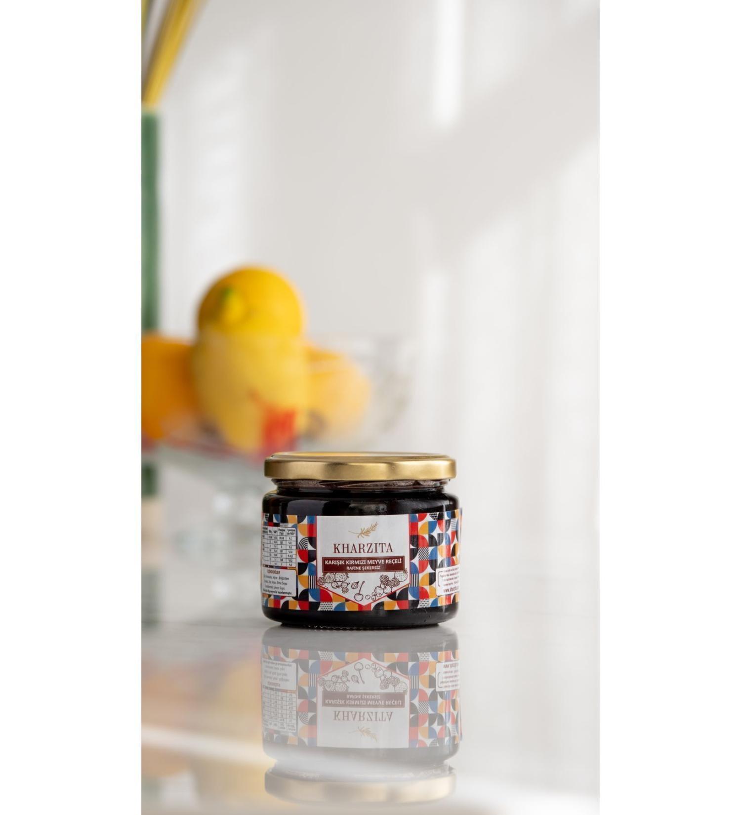 Kharzita Red Fruit Jam Sweetened with Apple Juice Without Refined Sugar 350 gr