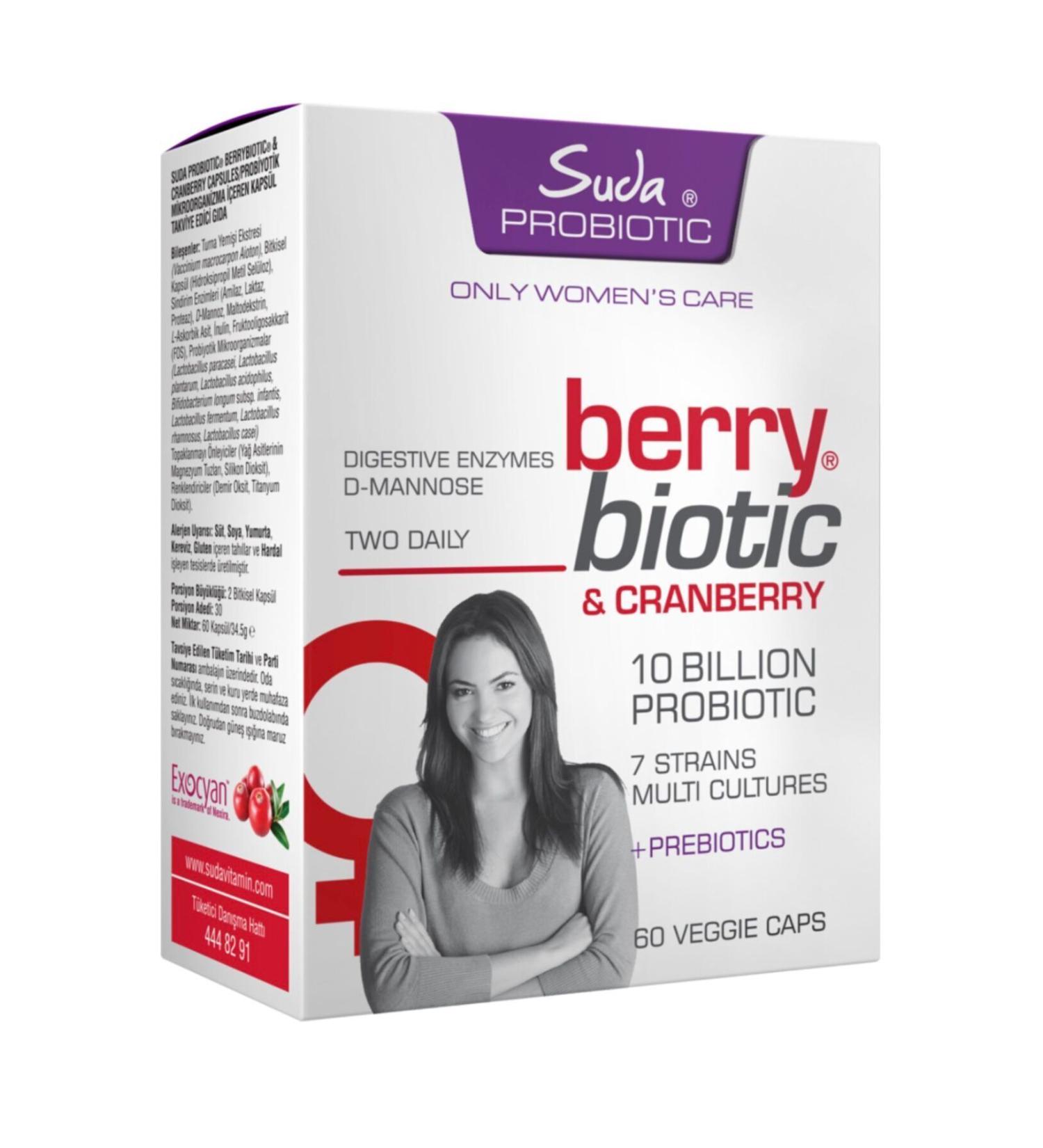 Water Vitamin Berrybiotic & Cranberry 60 Capsules Probiotic and Prebiotic - Buy Online on GoSupps.com