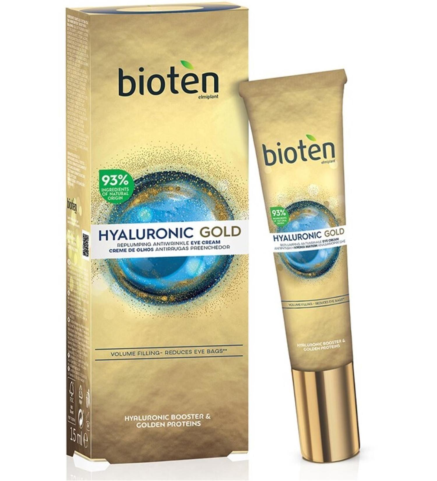Bioten Hyaluronic Gold Anti-Wrinkle Eye Cream 15 Ml - Buy Online on GoSupps.com