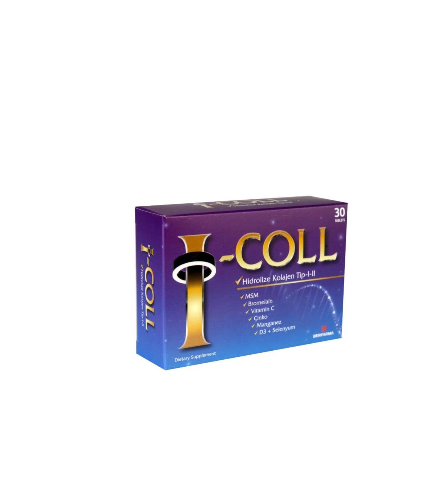 Berfarma I-coll Hydrolyzed Collagen 30 Tablets