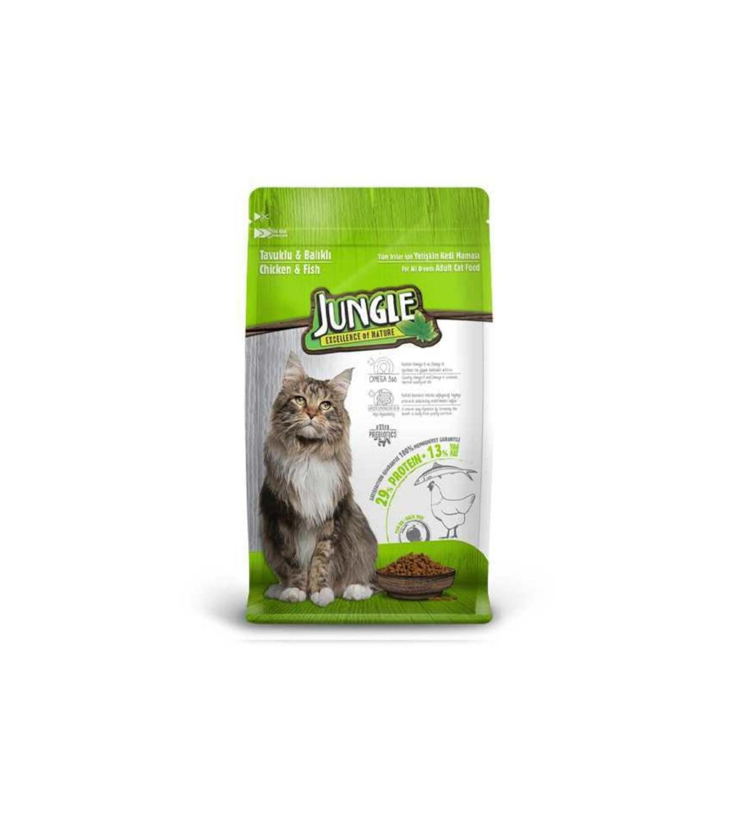 Jungle Chicken and Fish Adult Cat Food 1.5kg