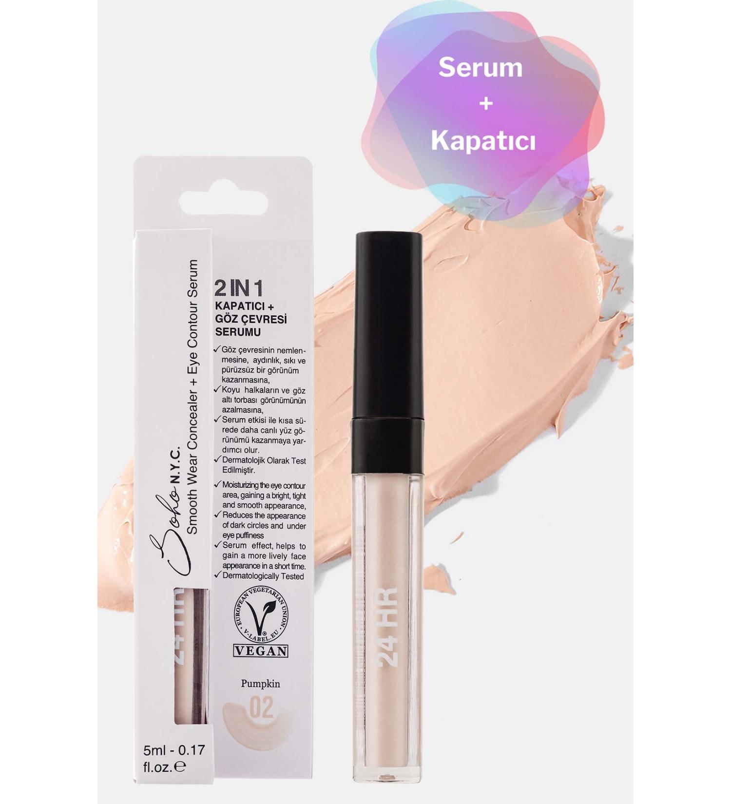 Soho NYC Vegan Under Eye Dark Circles and Bags Concealer Serum 5ml - Pumpkin - Buy Online on GoSupps.com