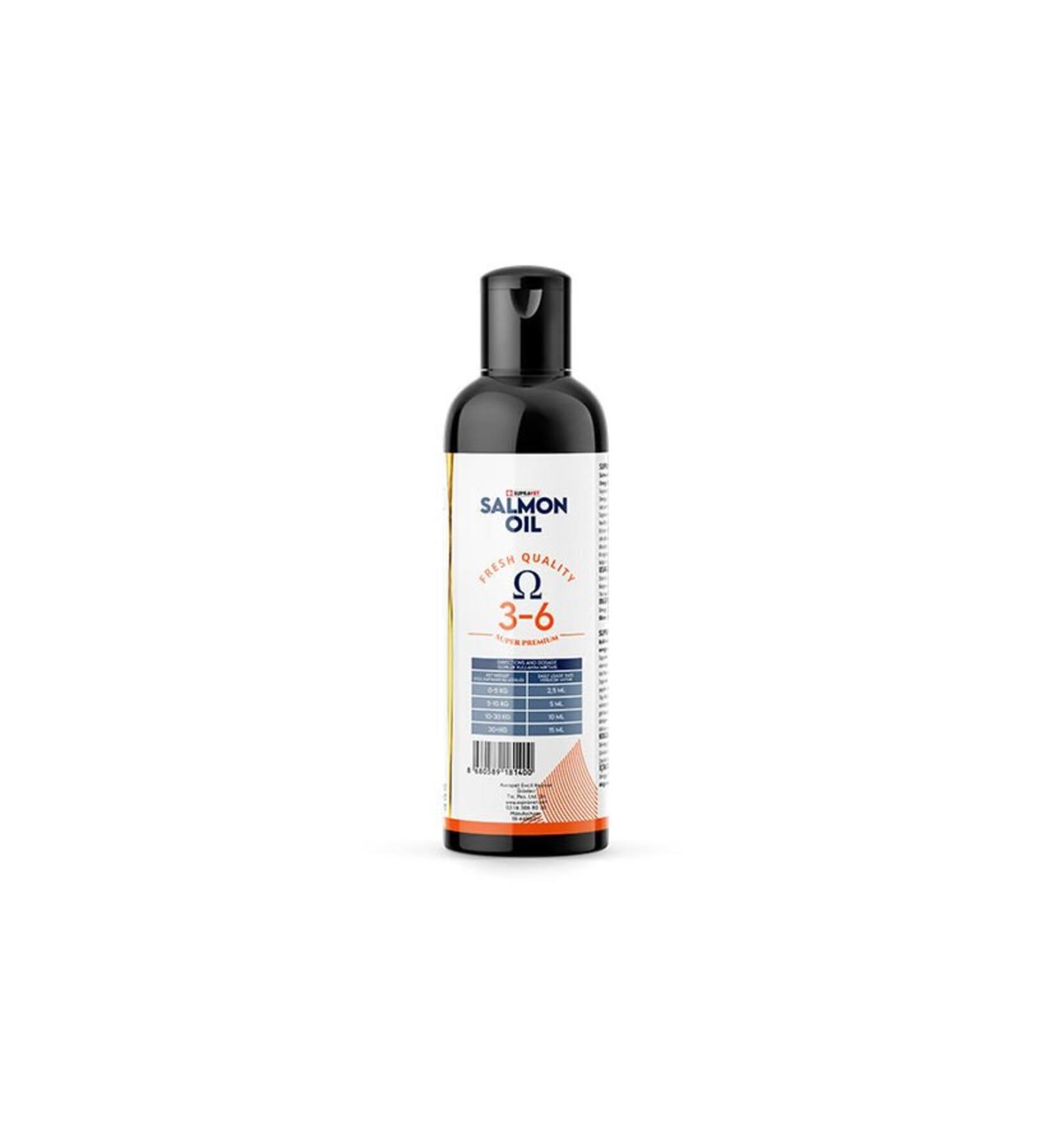 Supravet Salmon Oil Skin Hair and Digestion Appetite Stimulant Cat and Dog Salmon Oil 200 ml - Sup014