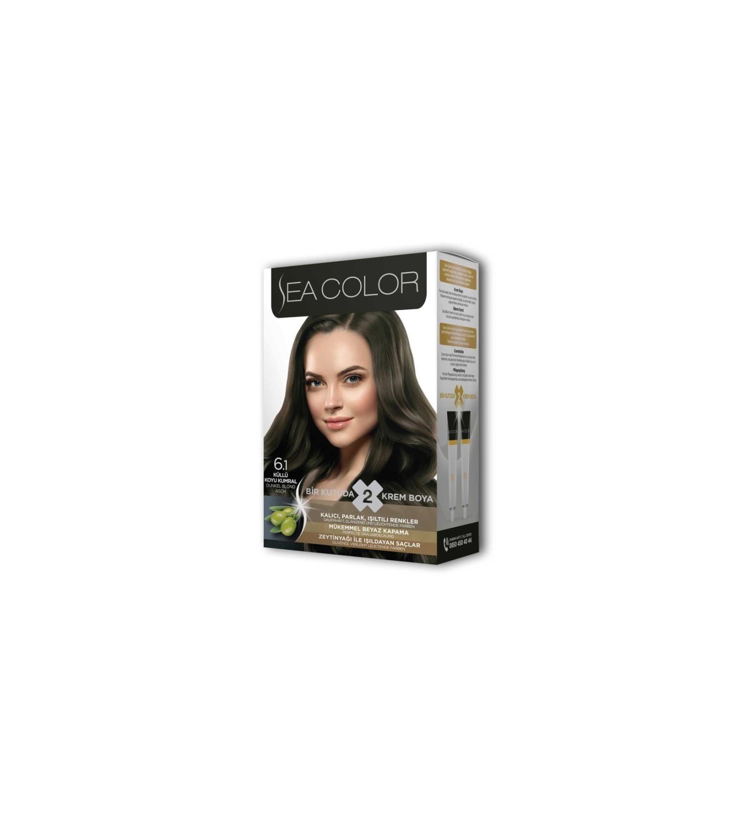 bayanflu 2 Tube Cream Hair Dye Set Ash Dark Blonde No:6.1